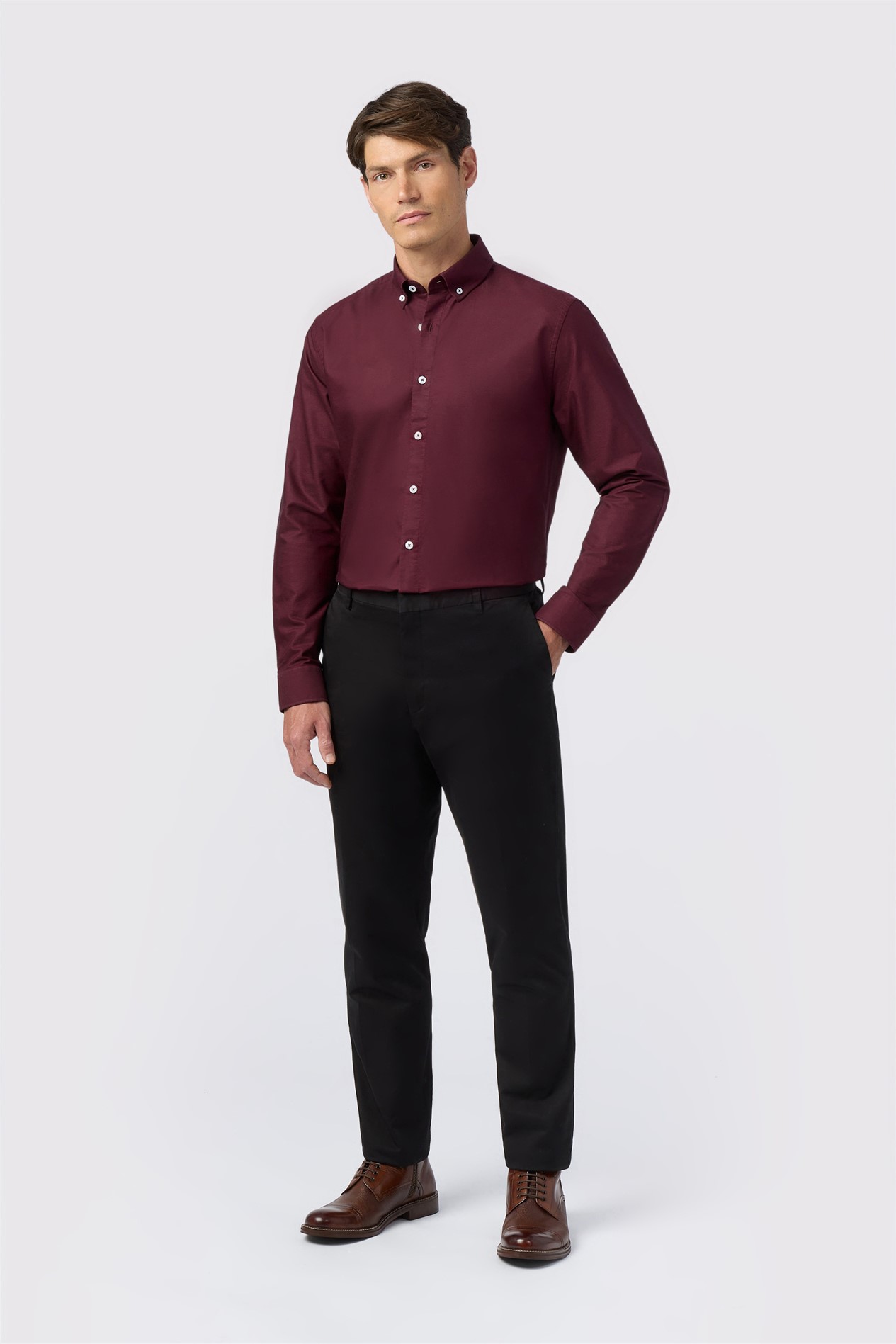 Melka Burgundy Oxford Shirt