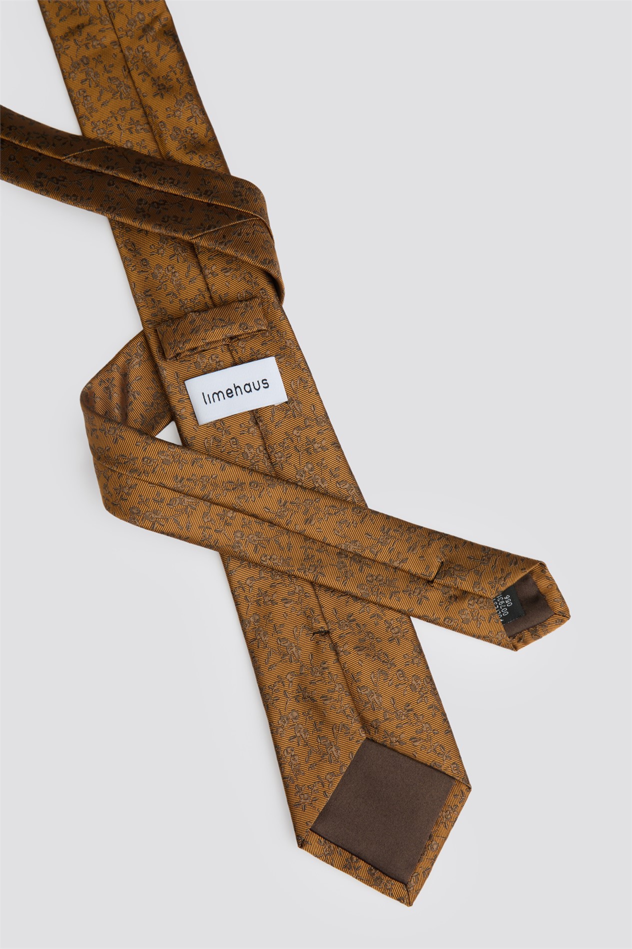  Bronze Winter Floral Tie