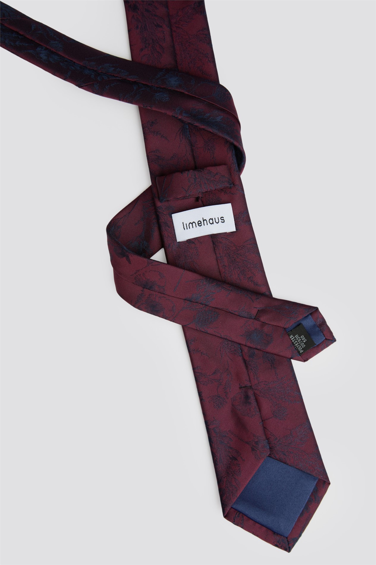  Wine Winter Floral Tie