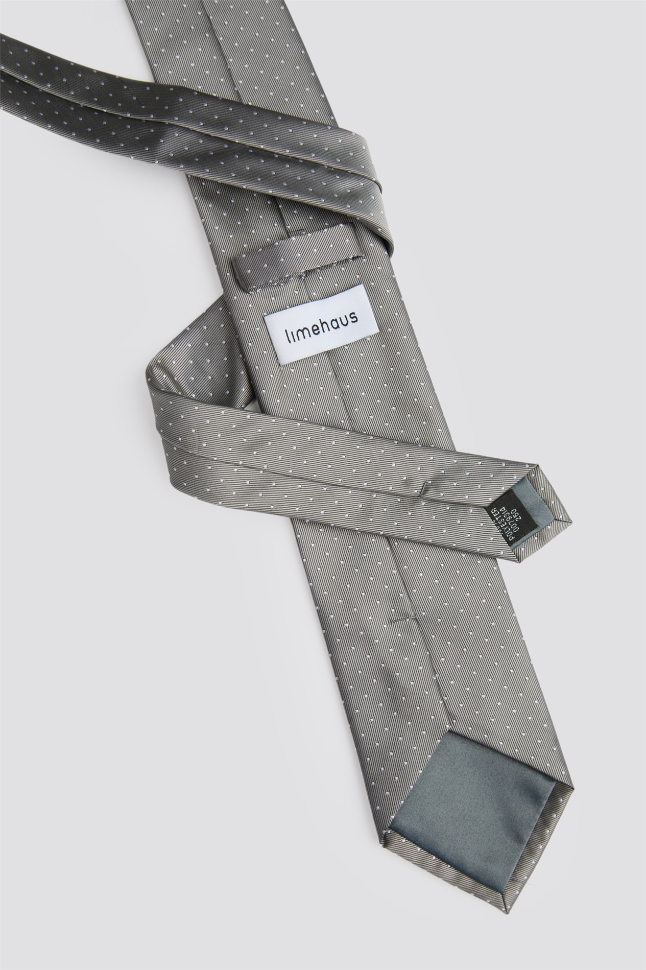  Grey Pindot Tie