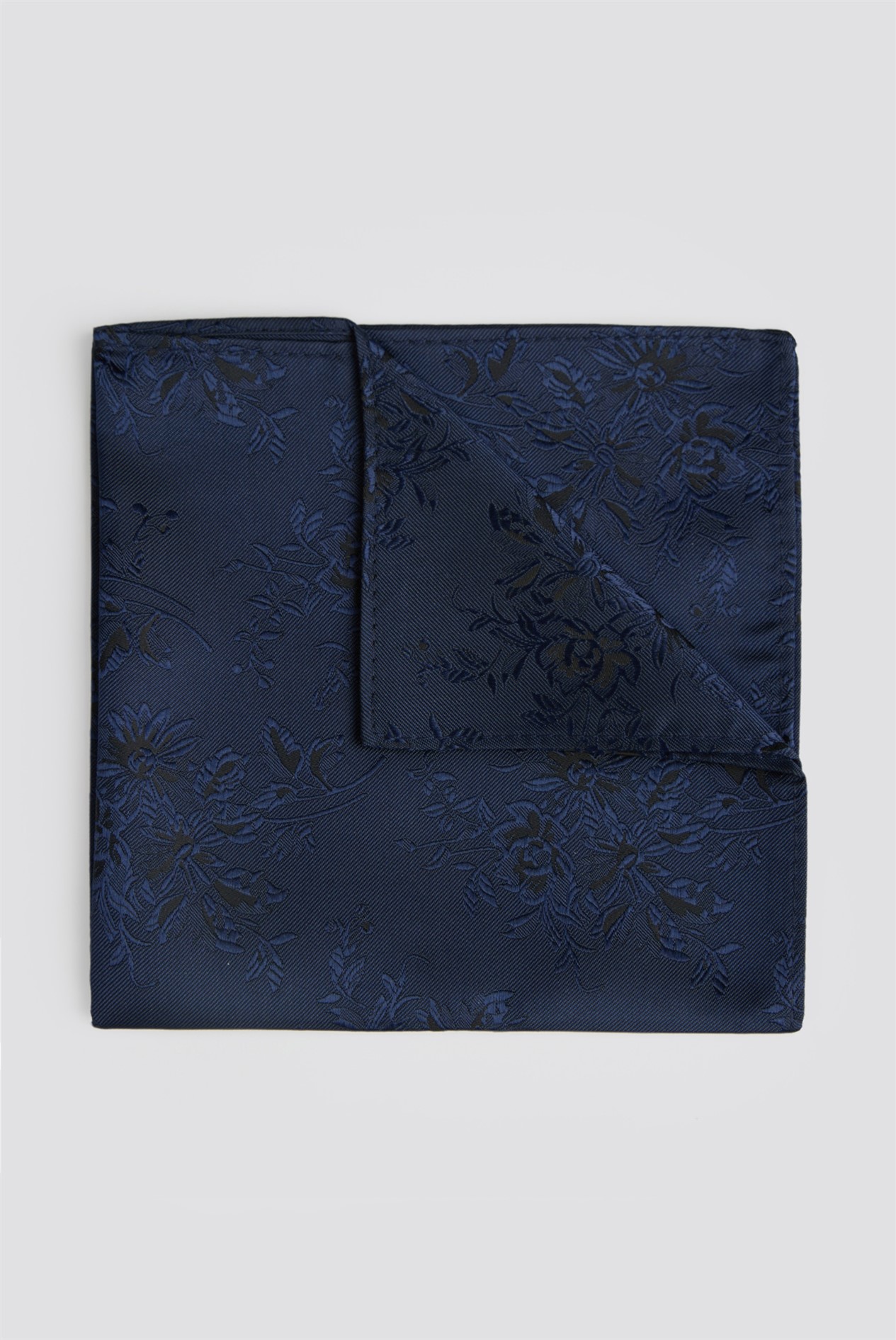  Blue Abloom Pocket Square