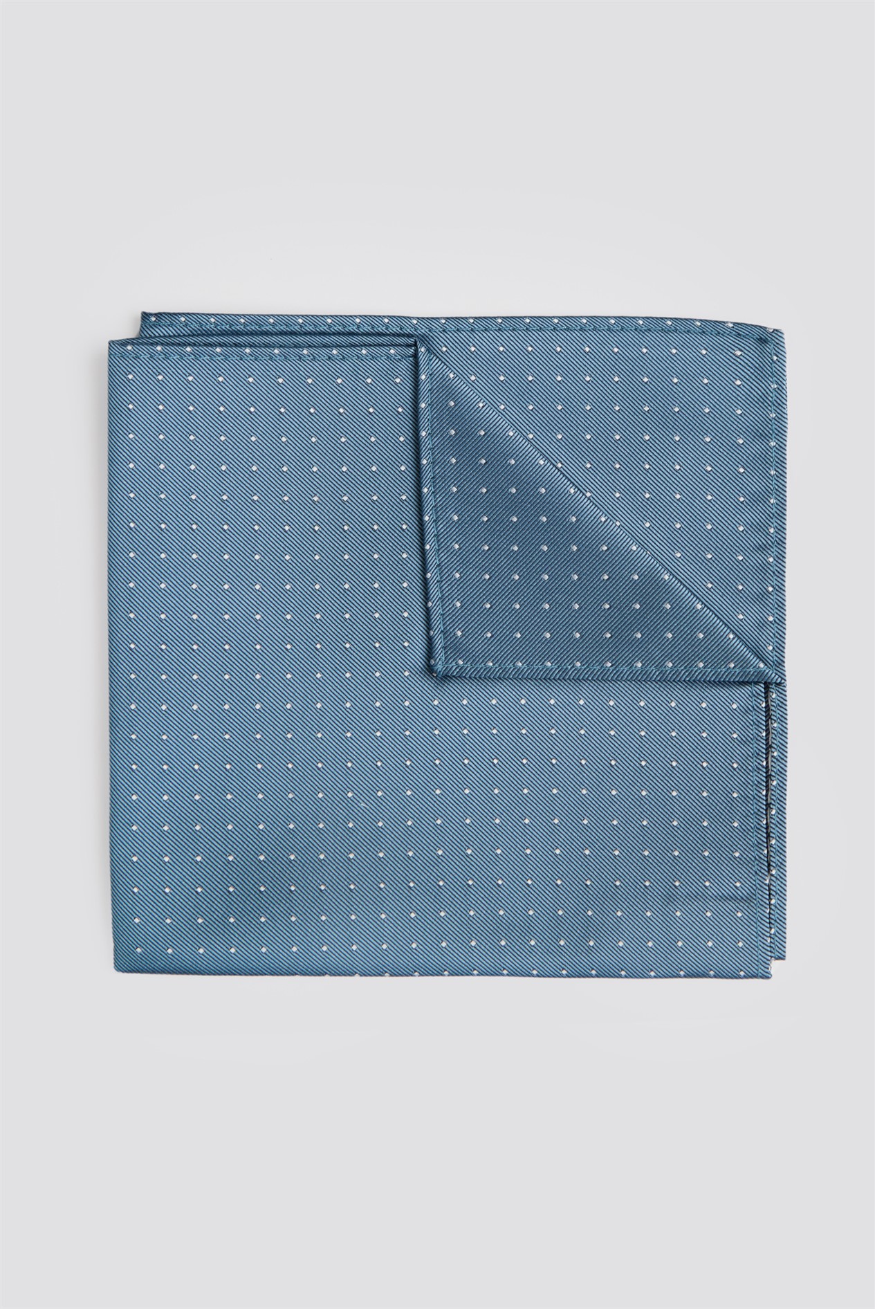  Blue Pindot Pocket Square