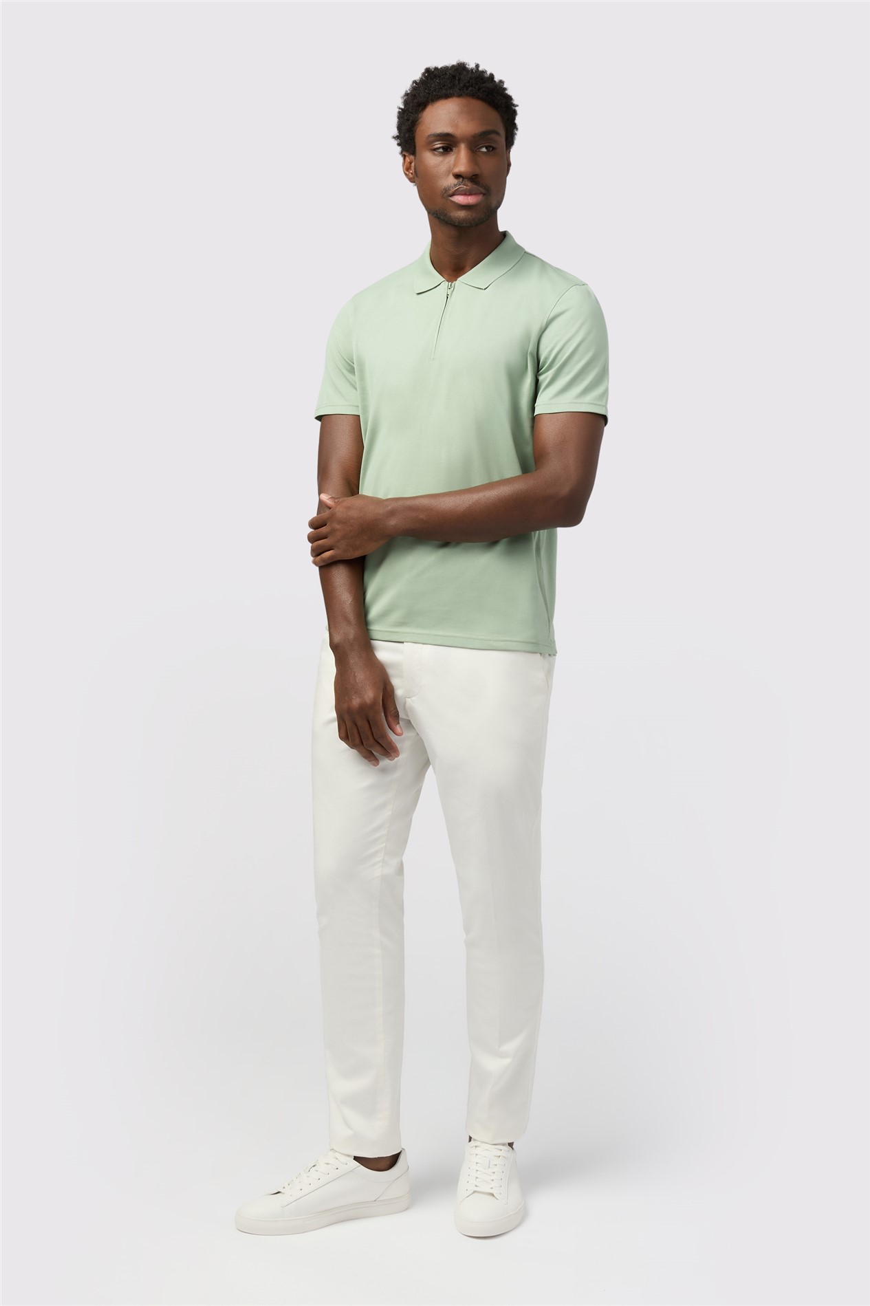 Melka Sage Quarter Zip Jersey Polo