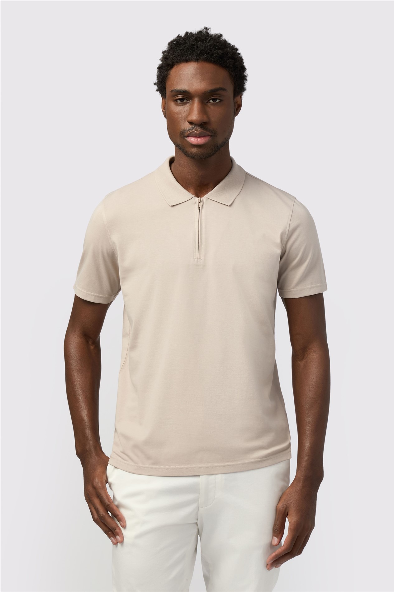 Melka Sage Quarter Zip Knit Polo | Suit Direct