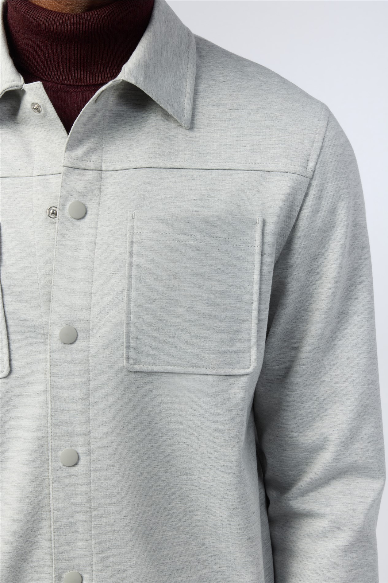 Melka Light Grey Jersey Overshirt