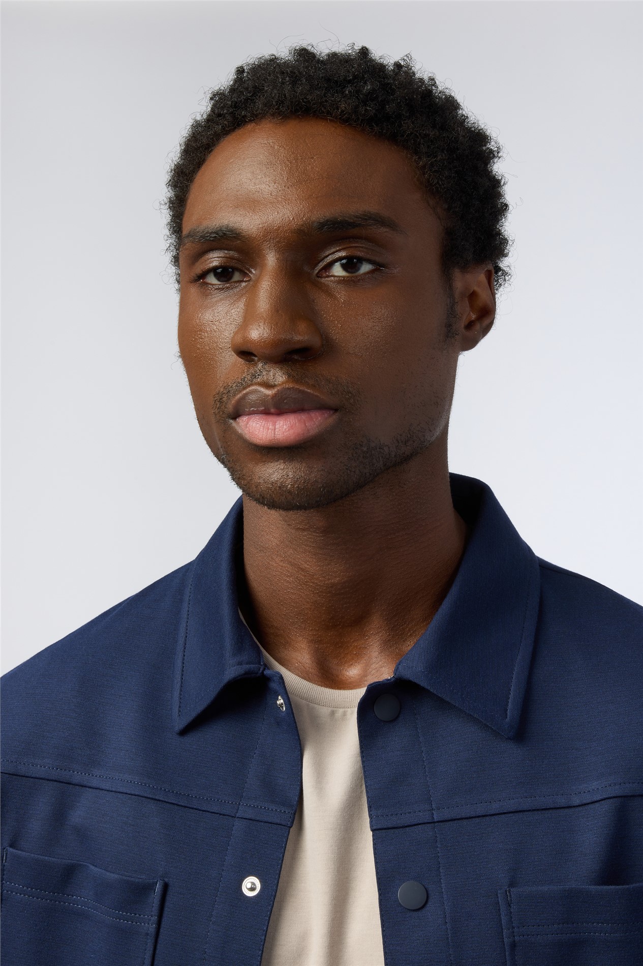 Melka Navy Jersey Overshirt