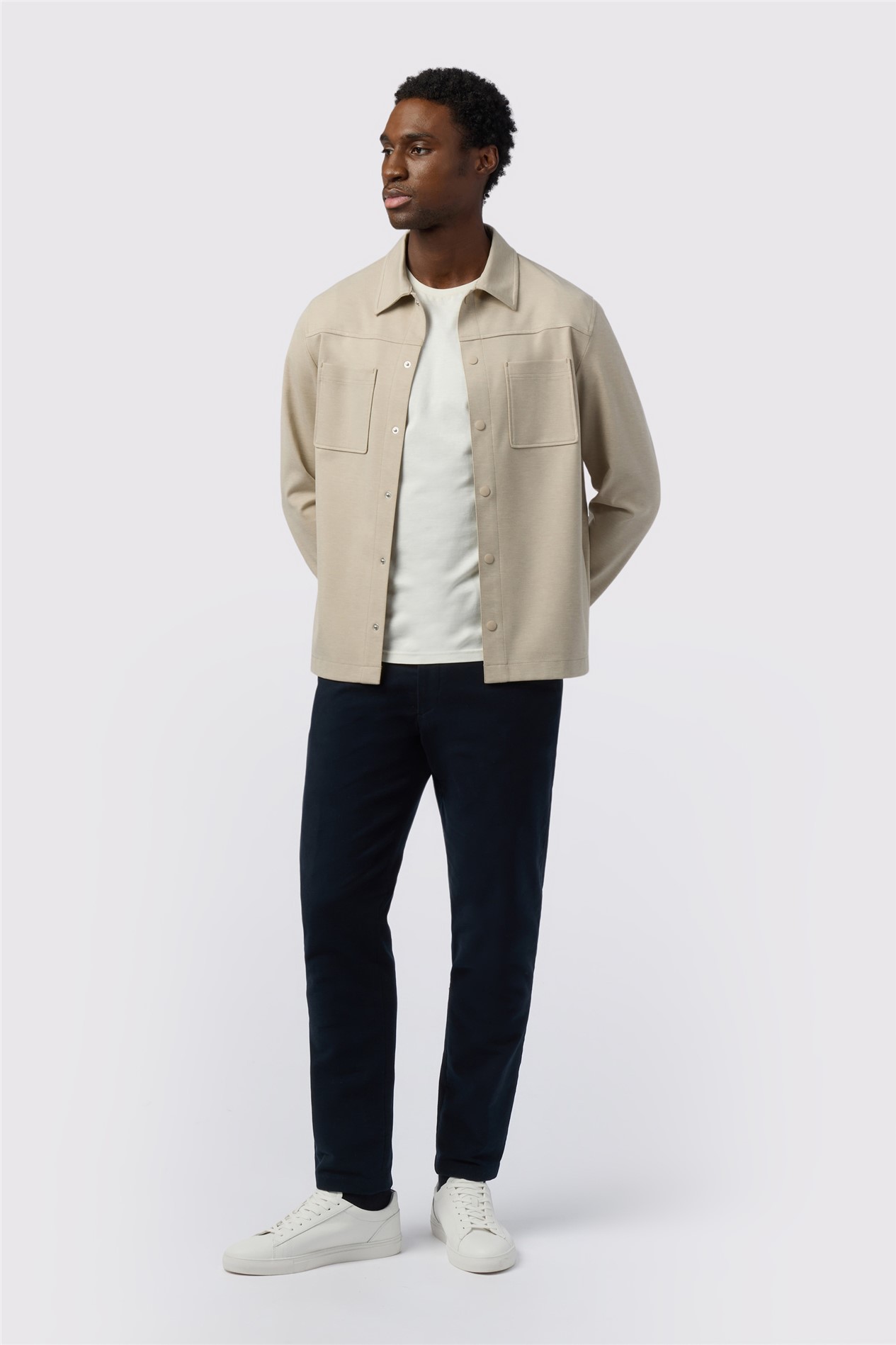 Melka Oatmeal Jersey Overshirt