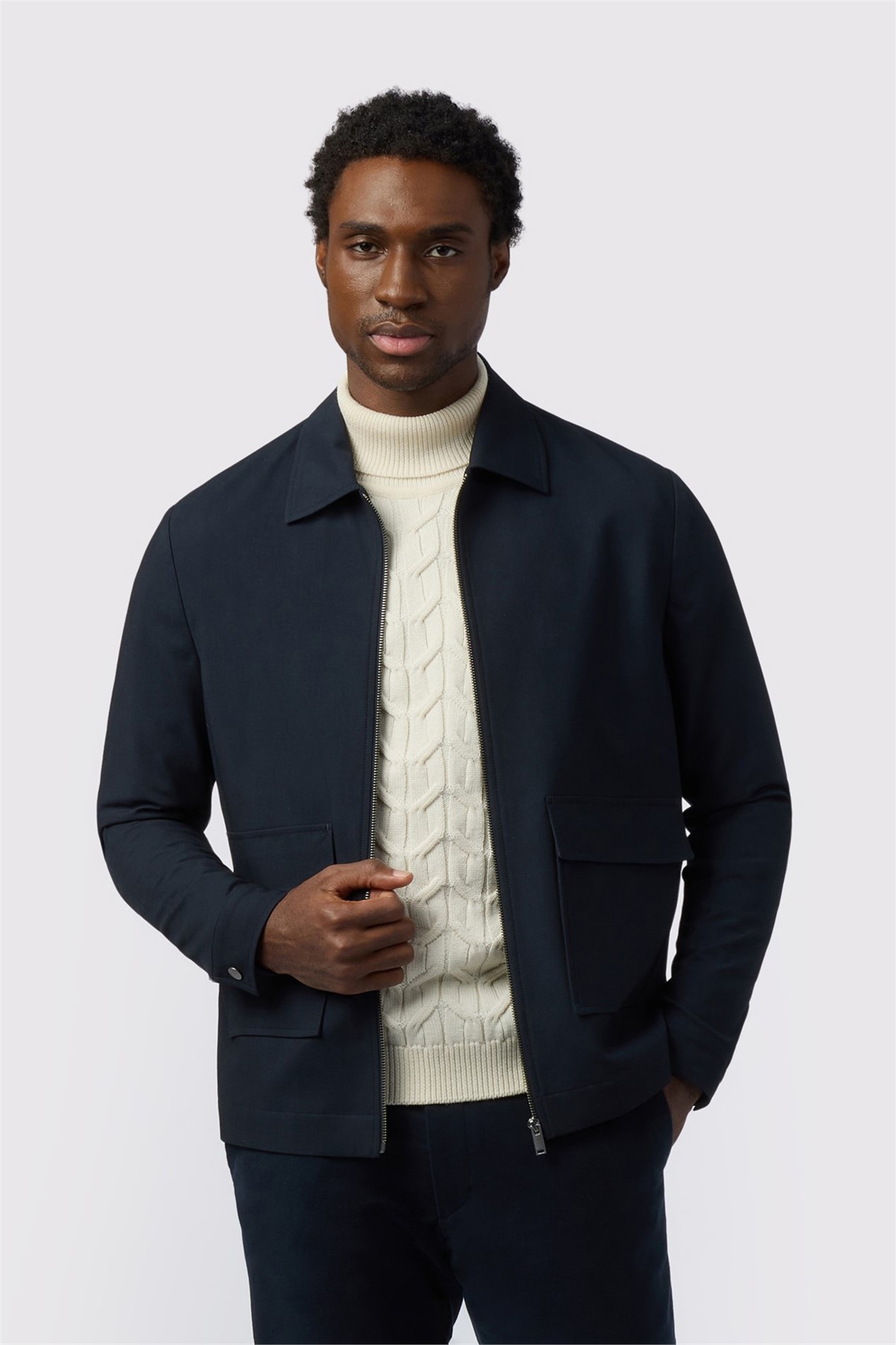 Melka Navy Zipped Jacket
