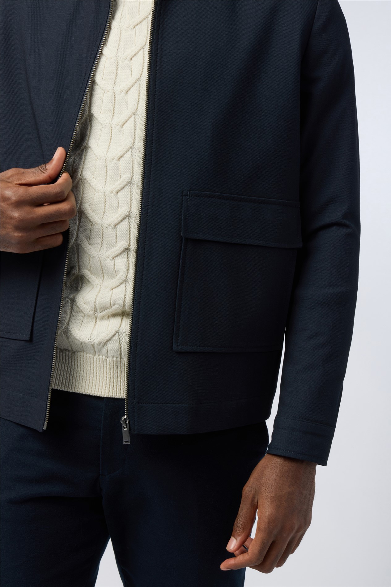 Melka Navy Zipped Jacket