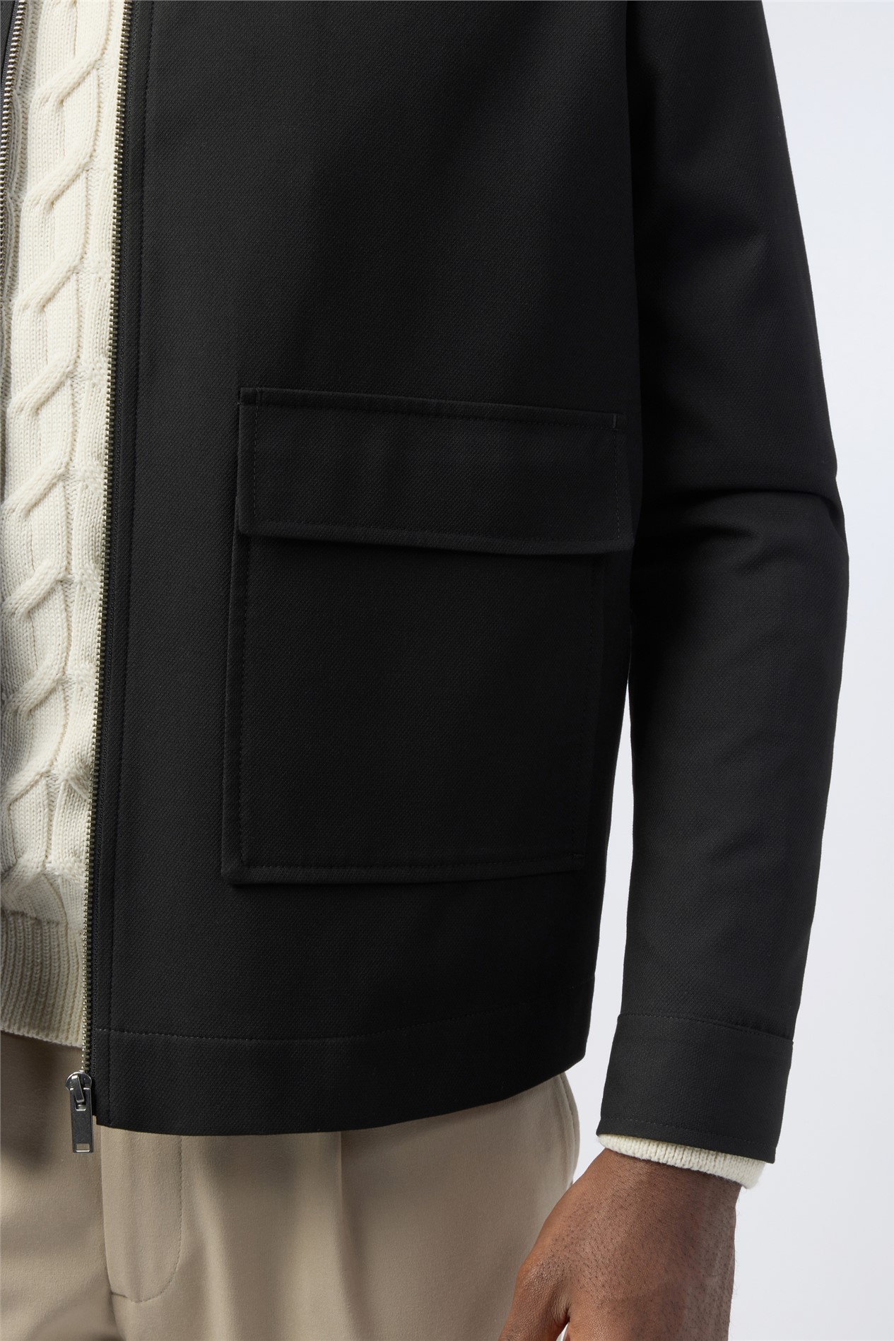 Melka Black Zipped Jacket