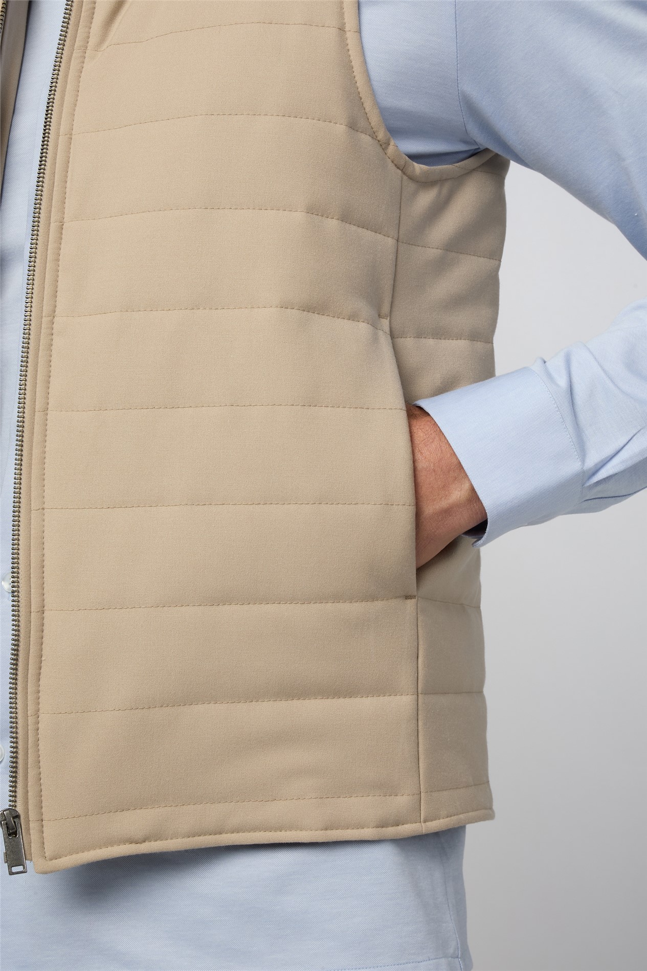  Stone Zip Through Gilet