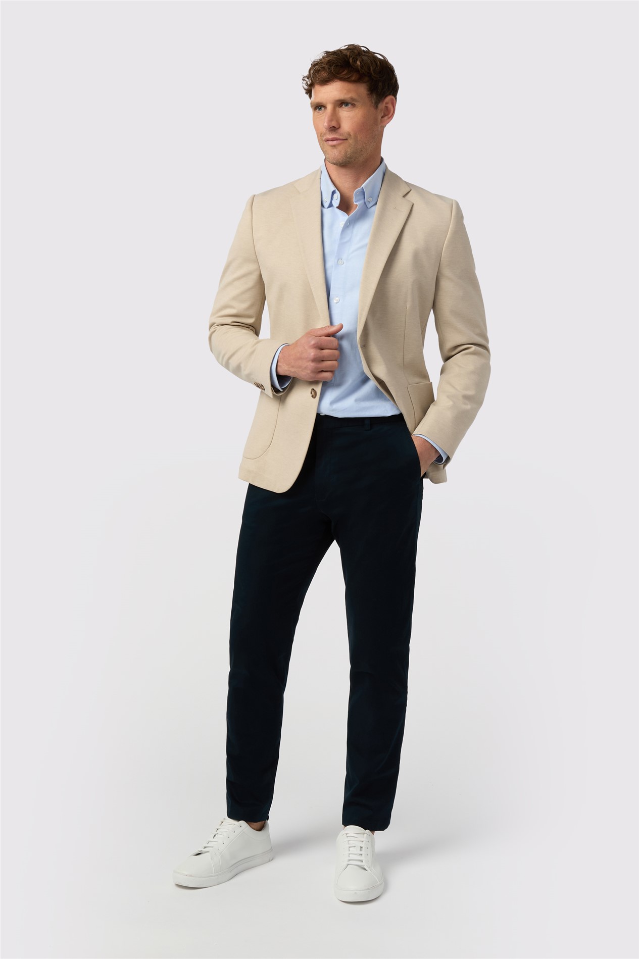 Melka Oatmeal Jersey Blazer
