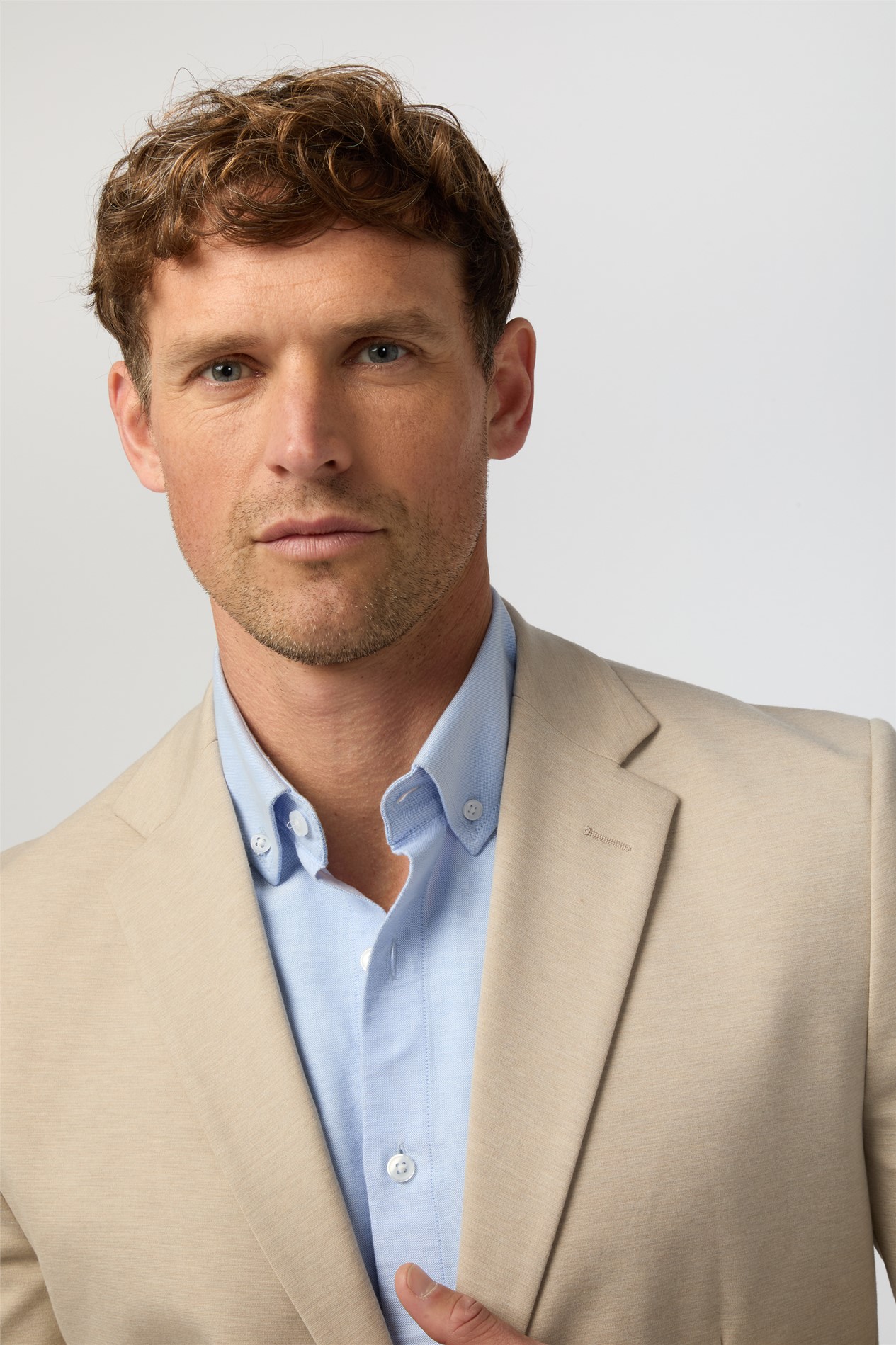 Melka Oatmeal Jersey Blazer