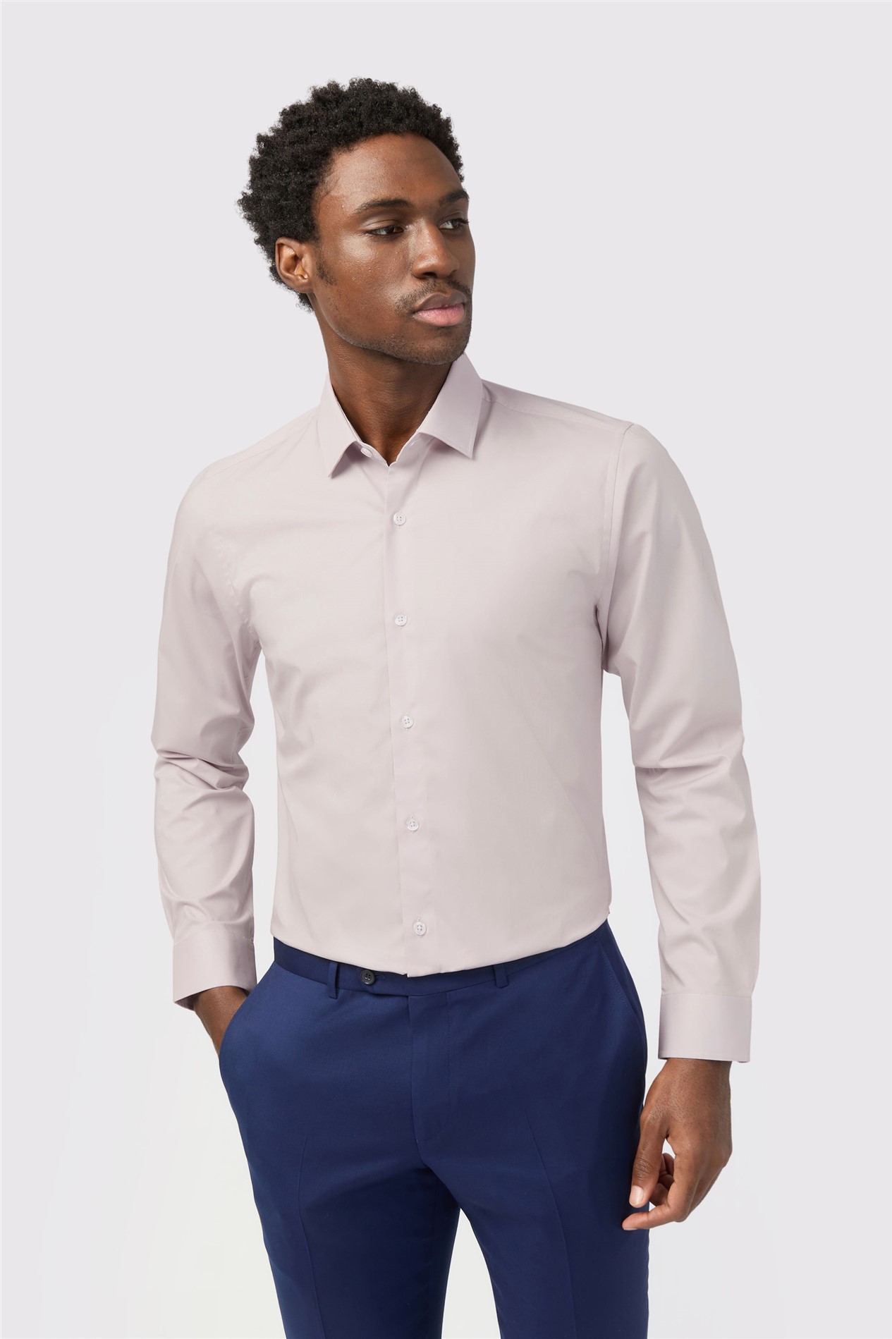 Limehaus Slim Fit Lavender Stretch Shirt