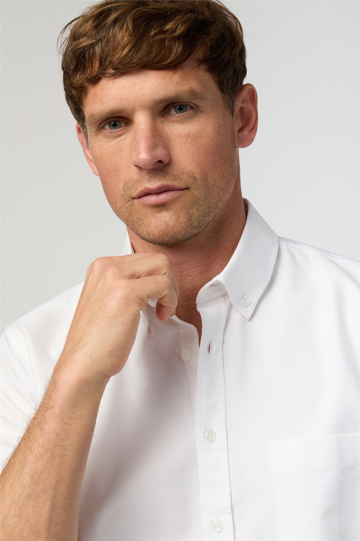  White Oxford Short Sleeve Shirt