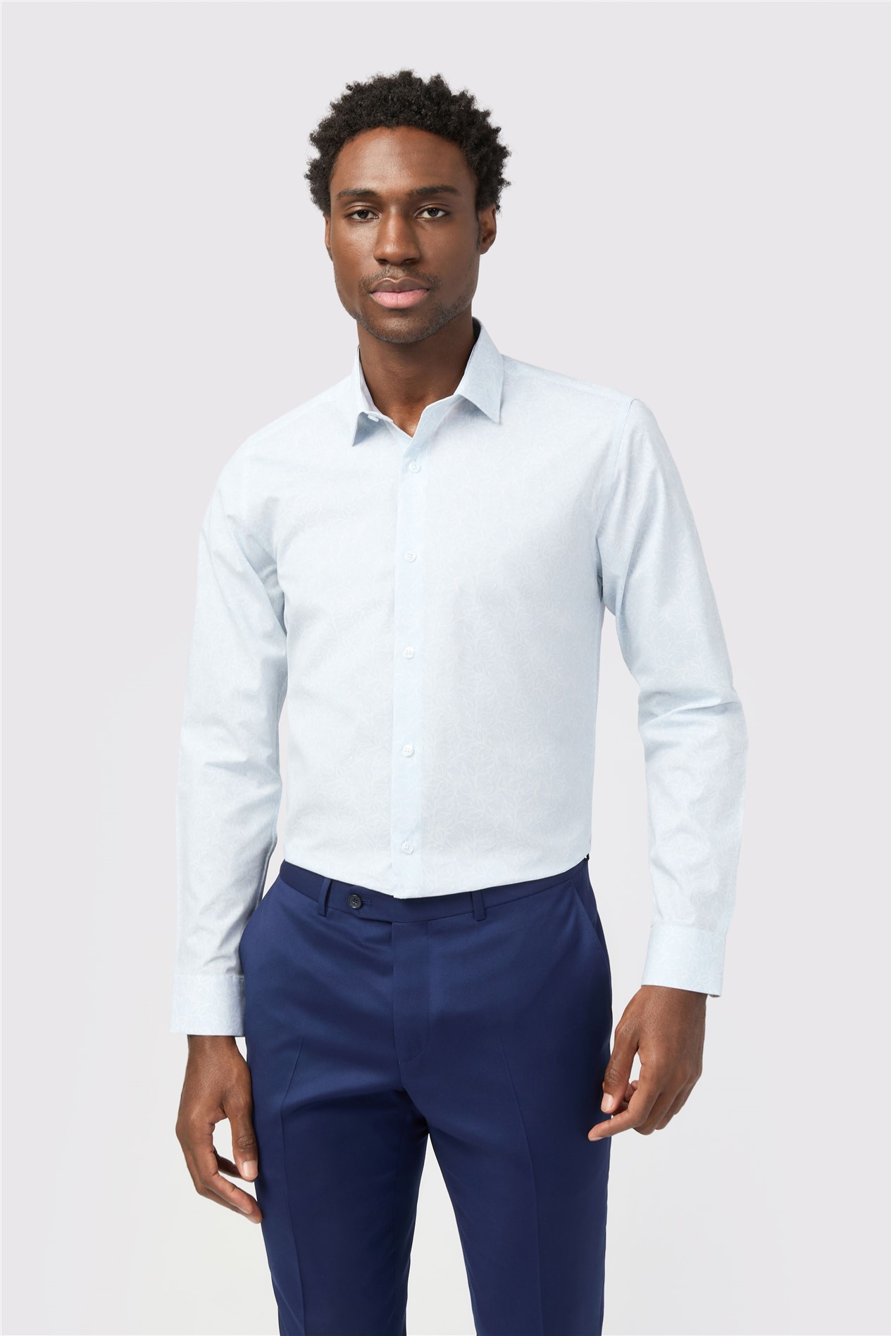 Limehaus Slim Fit Leaf Print Shirt