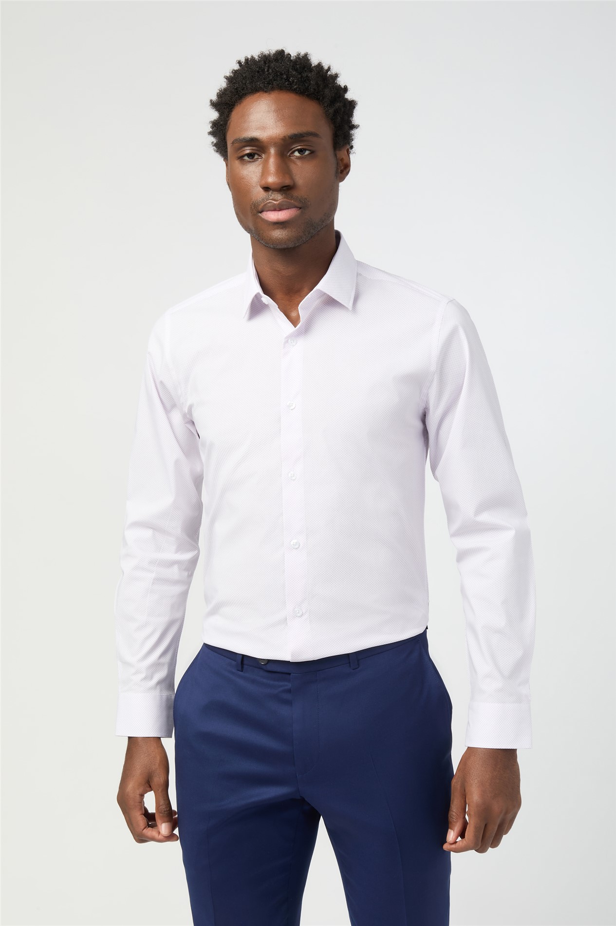 Limehaus Slim Fit Micro Cross Print Shirt