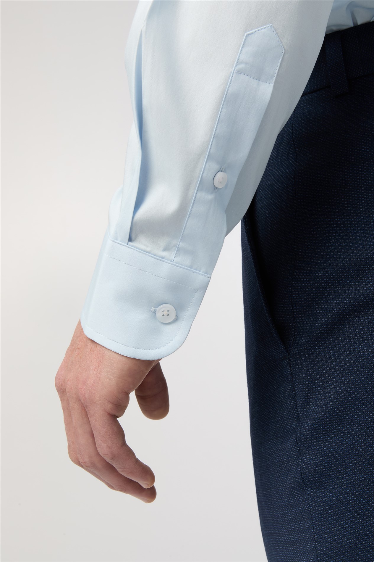  Slim Fit Blue Stretch Shirt