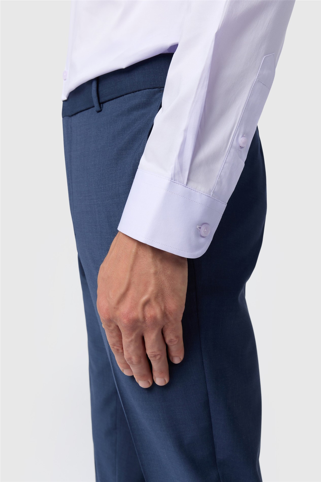 Limehaus Lilac Slim Fit Stretch Shirt