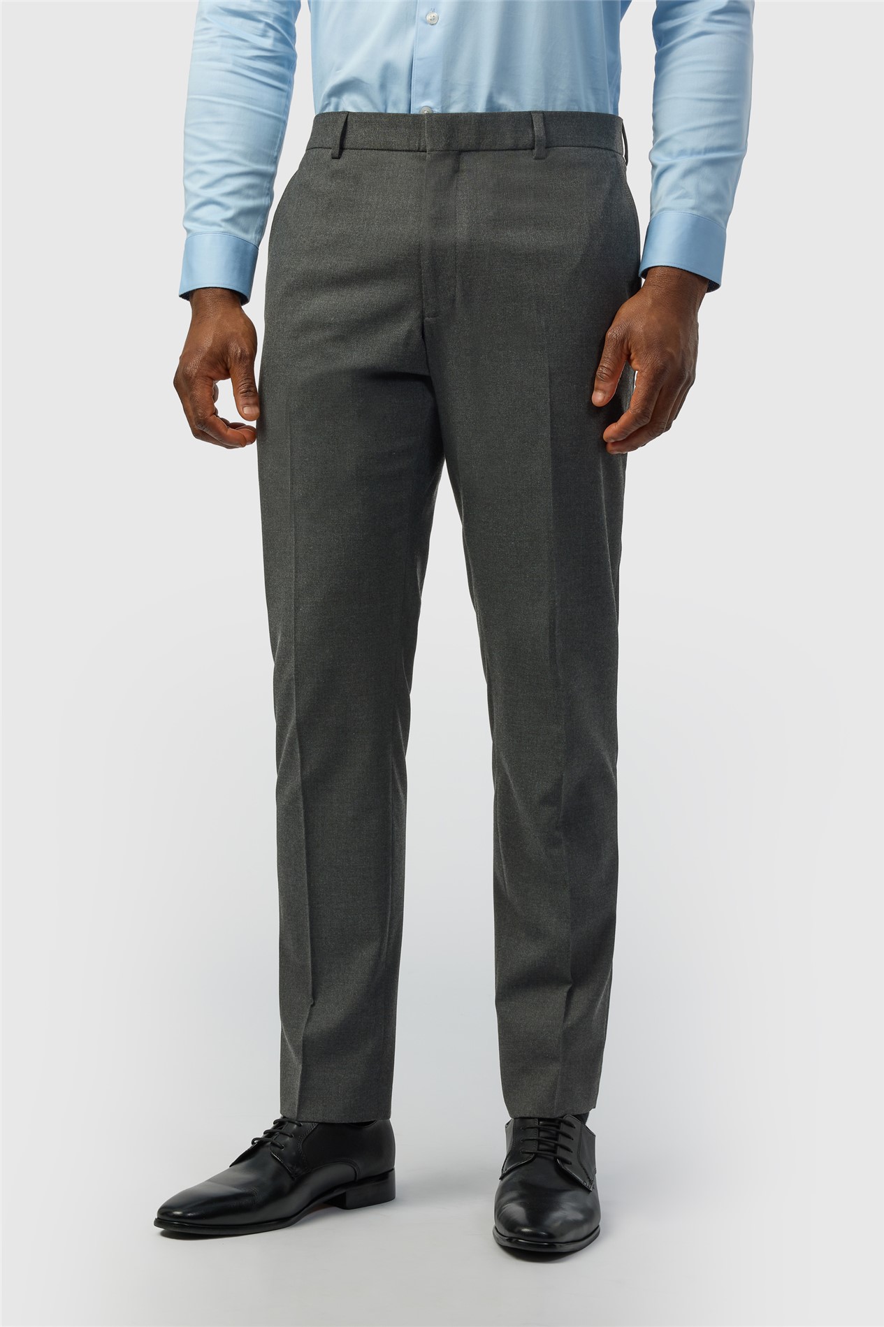 Limehaus Slim Fit Charcoal Stretch Trousers
