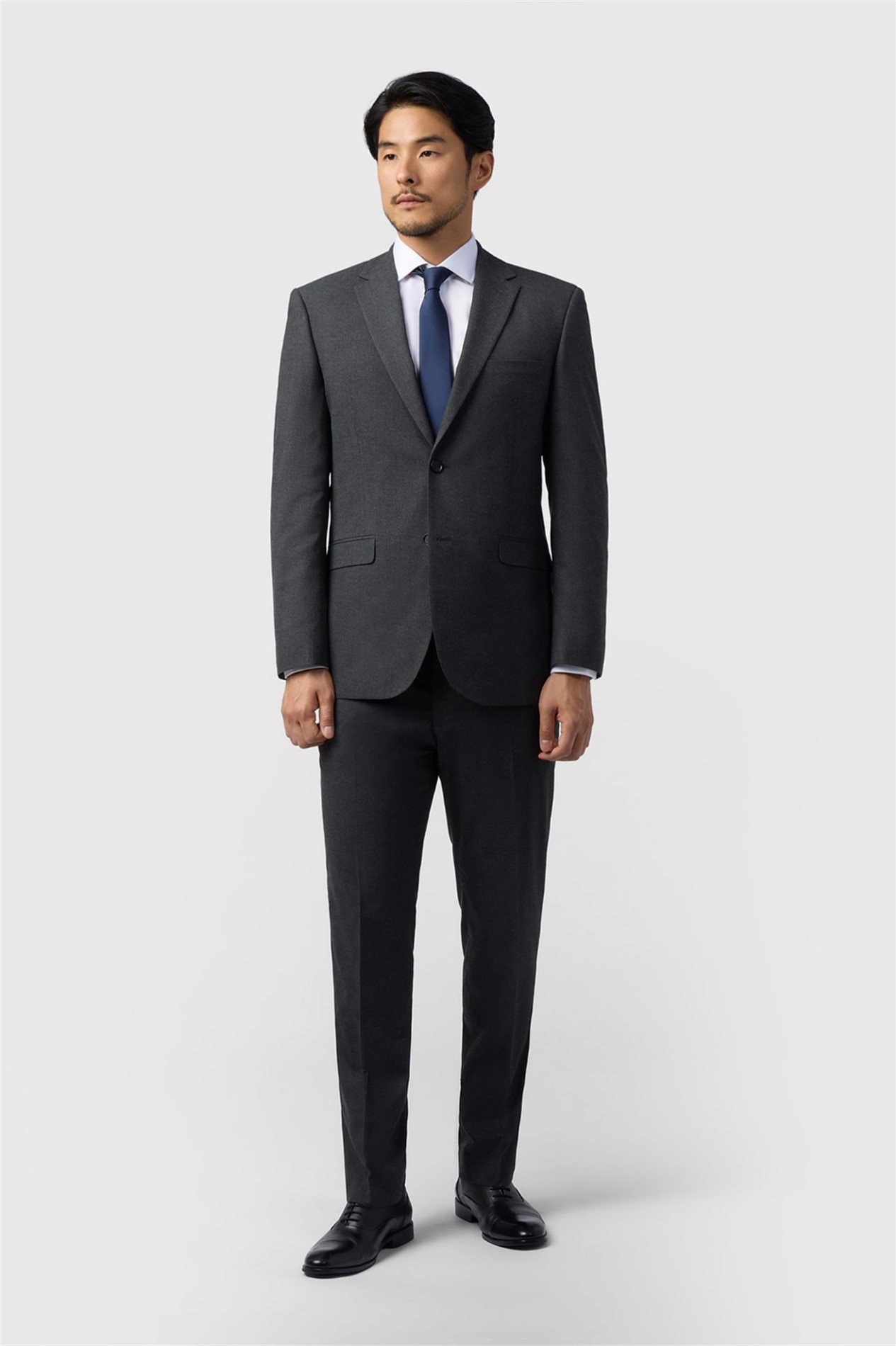 Limehaus Regular Fit Charcoal Stretch Jacket