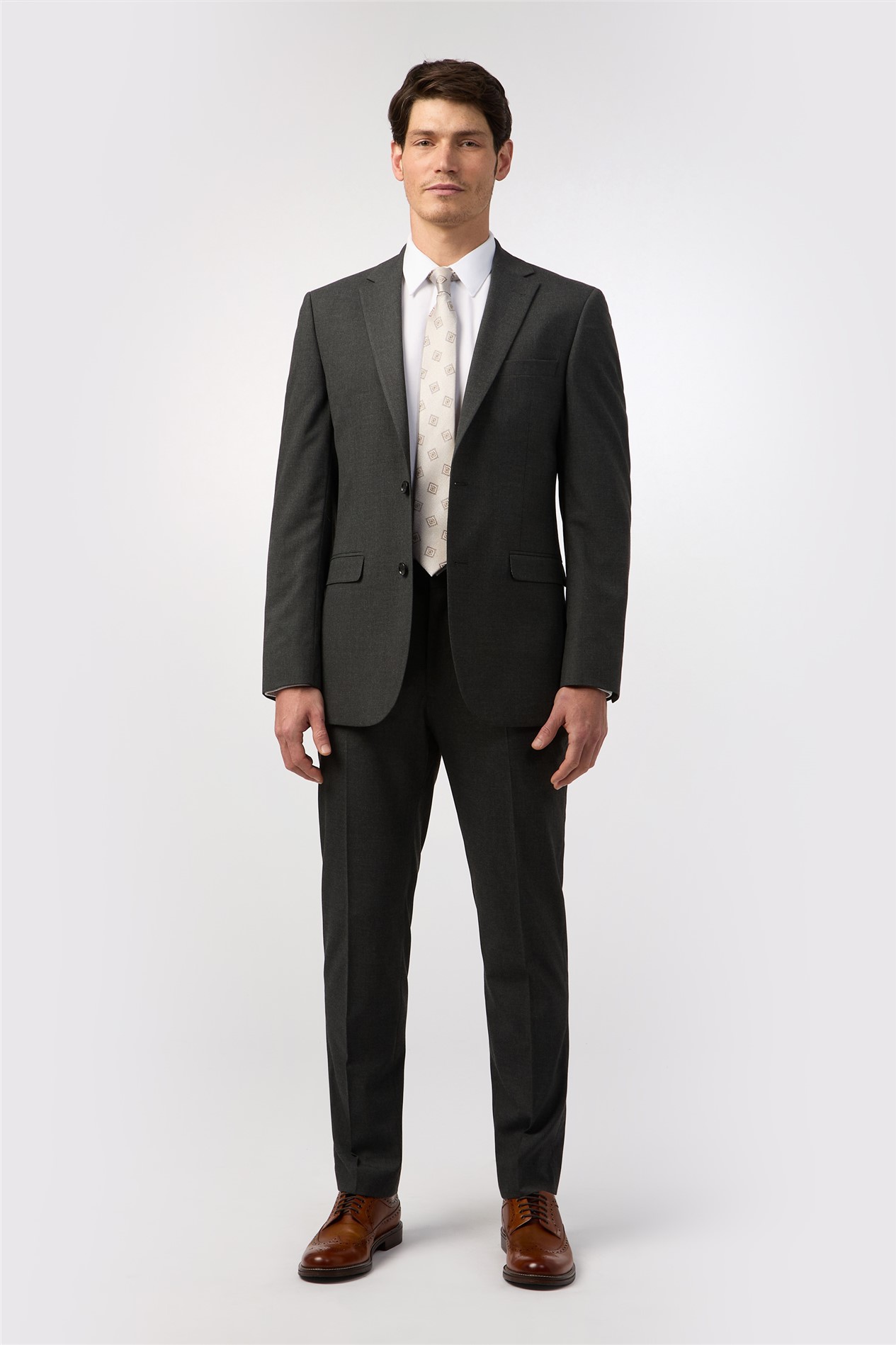 Limehaus Regular Fit Charcoal Stretch Waistcoat