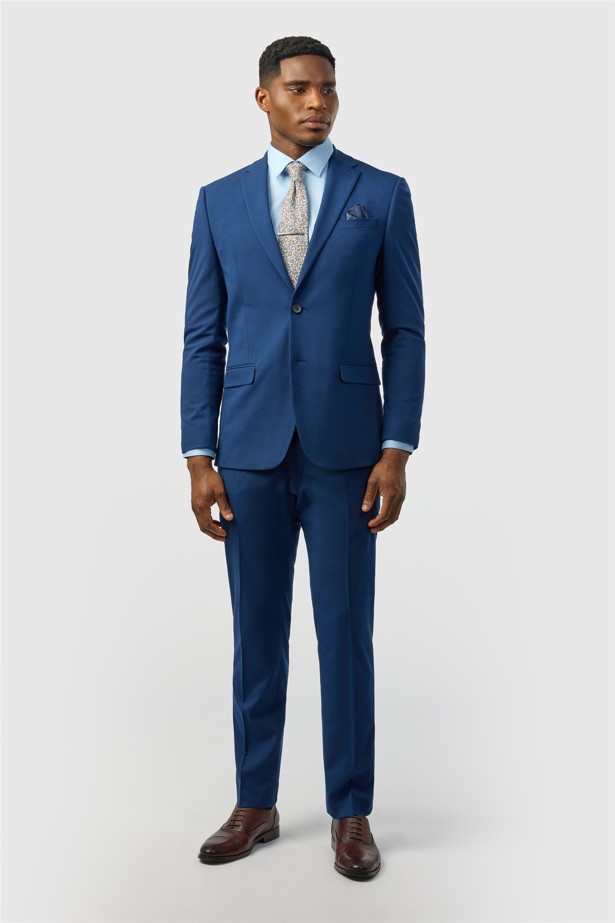 Limehaus Slim Fit Blue Stretch Jacket