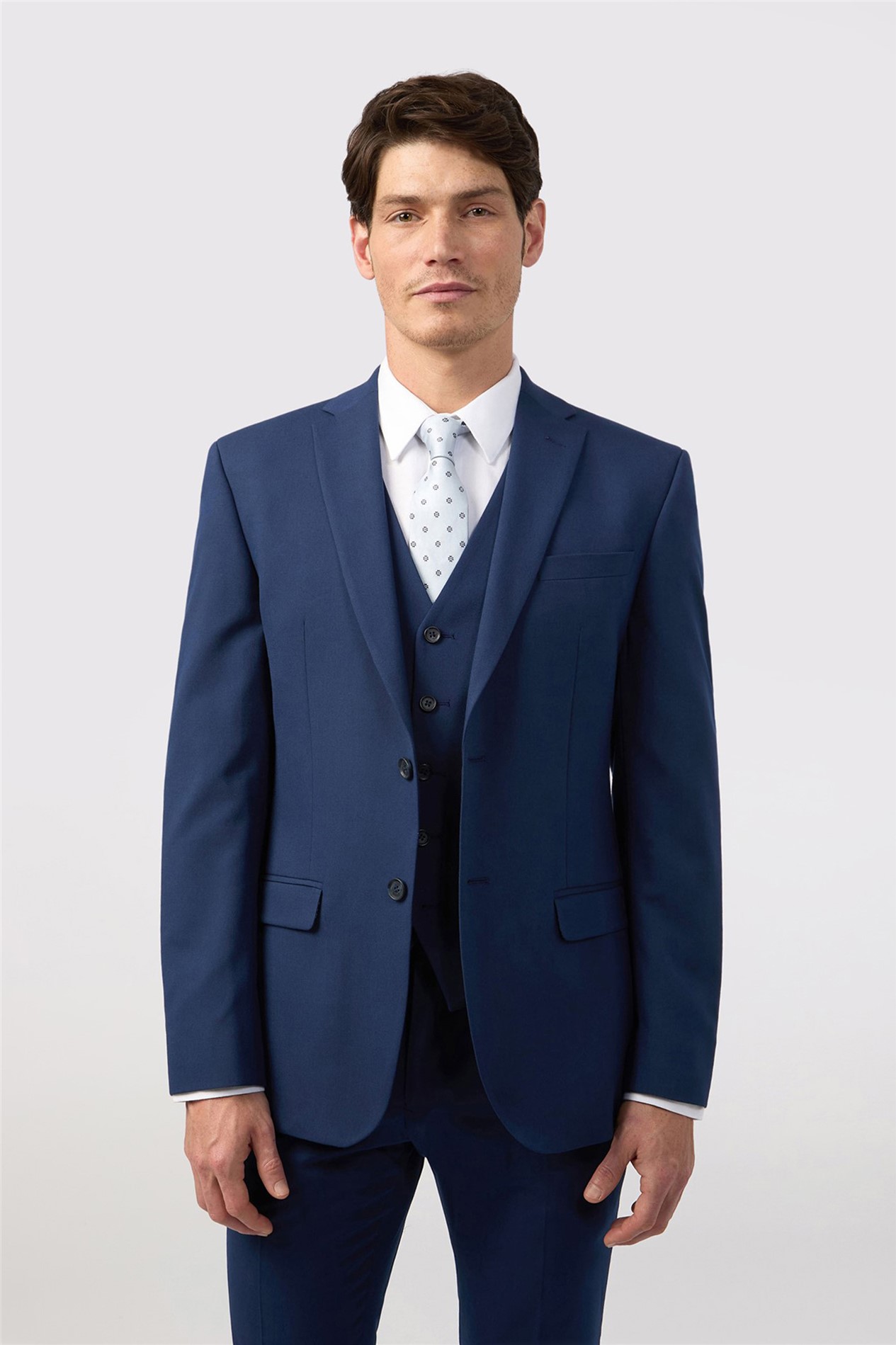 Limehaus Tailored Fit Blue Stretch Jacket