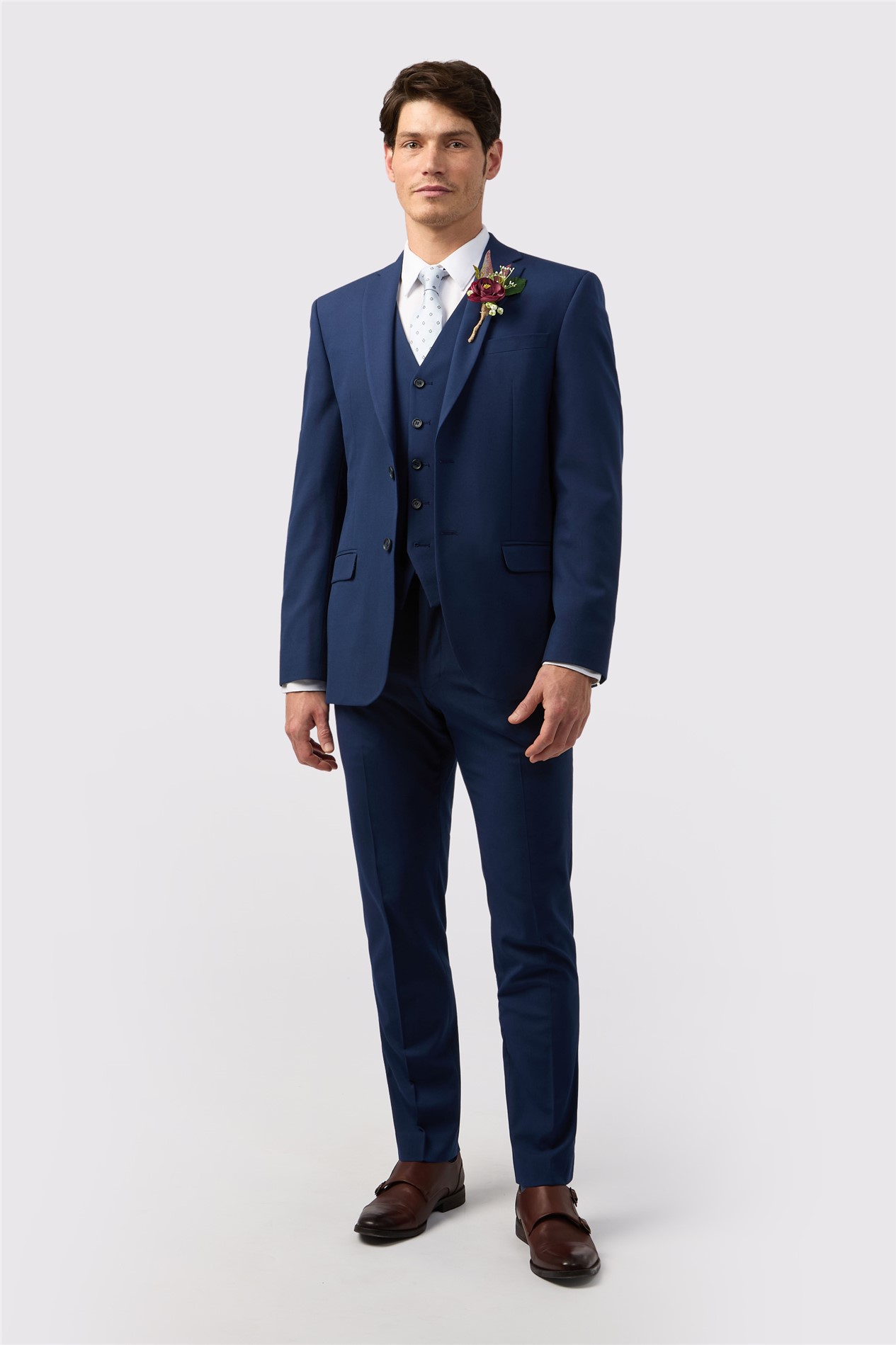 Limehaus Tailored Fit Blue Stretch Jacket