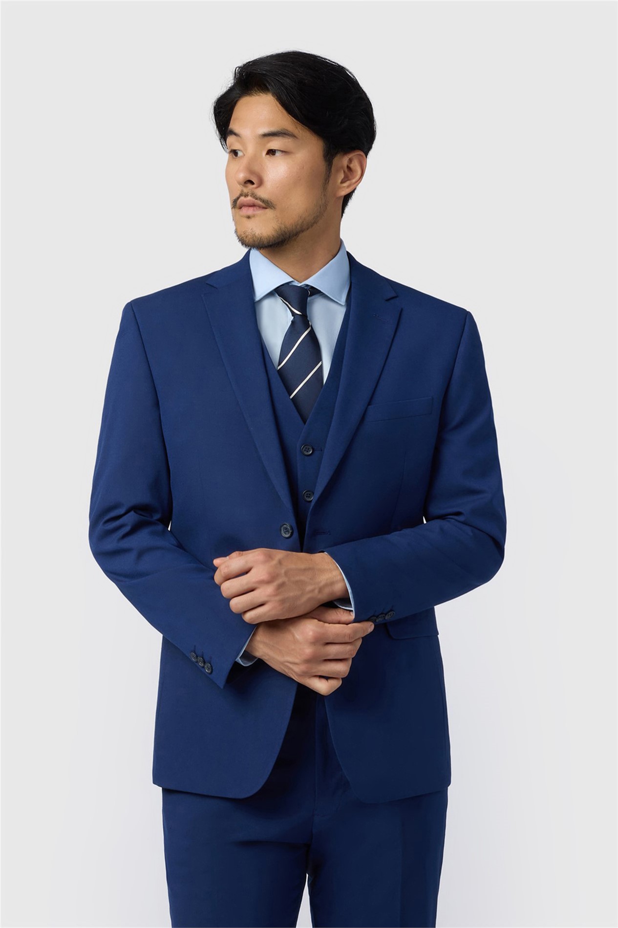 Limehaus Regular Fit Blue Stretch Jacket