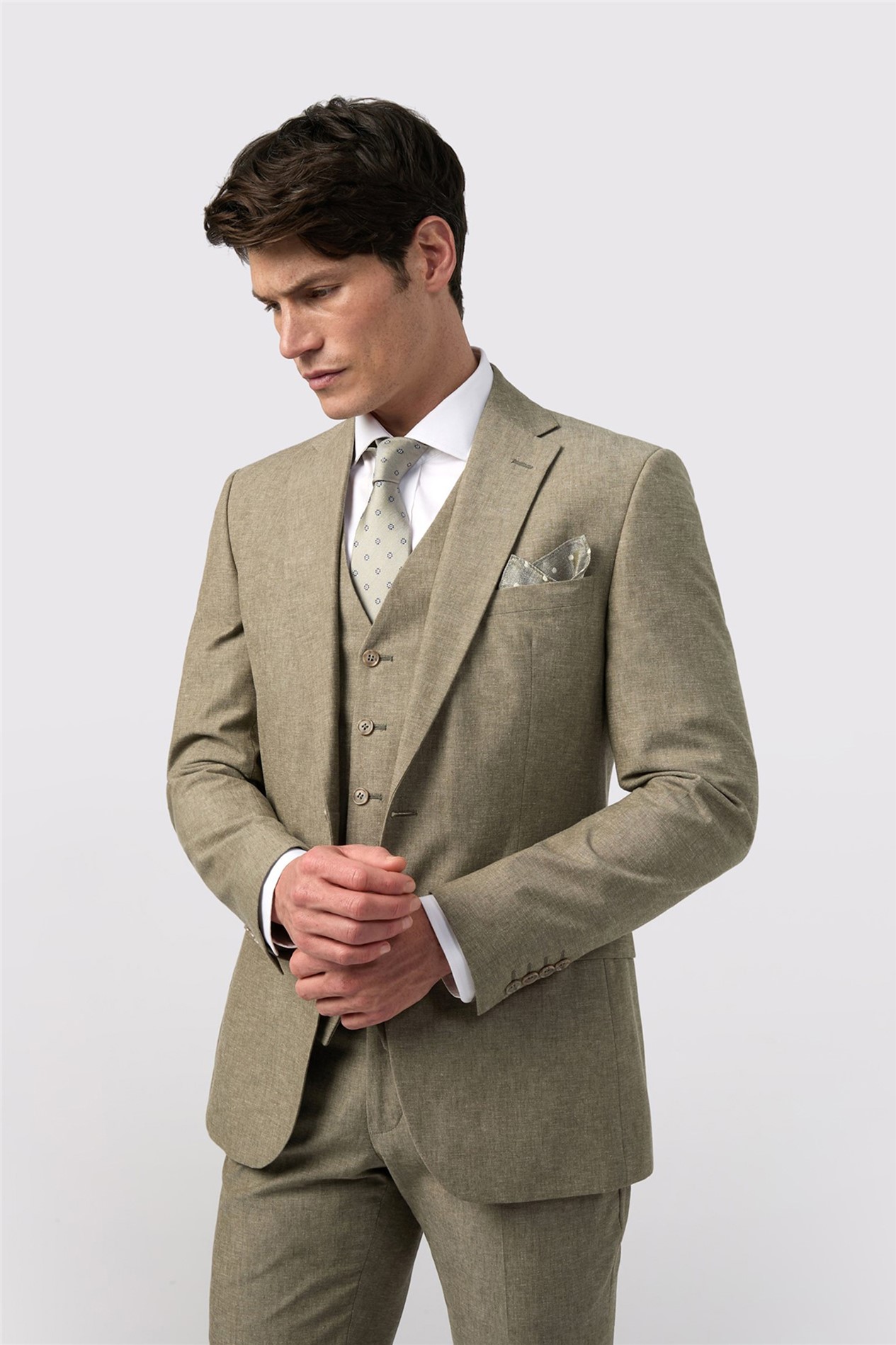Alexandre Tailored Fit Sage Linen Jacket