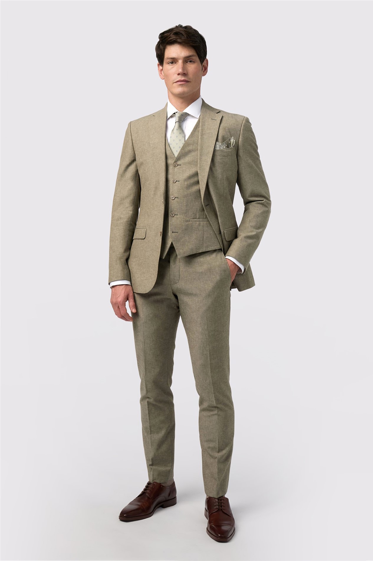 Alexandre Tailored Fit Sage Linen Jacket