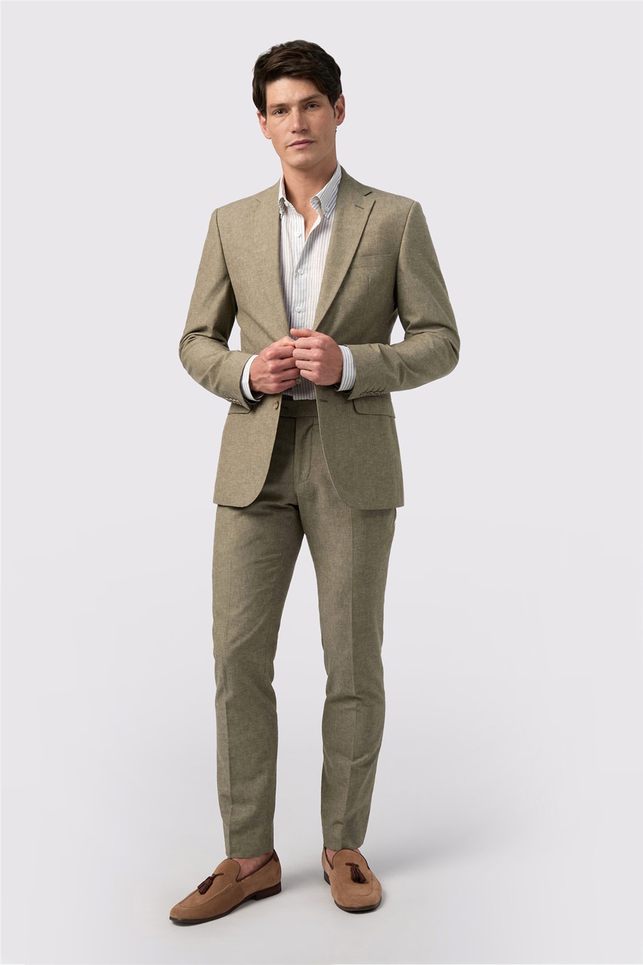 Alexandre Tailored Fit Sage Linen Jacket
