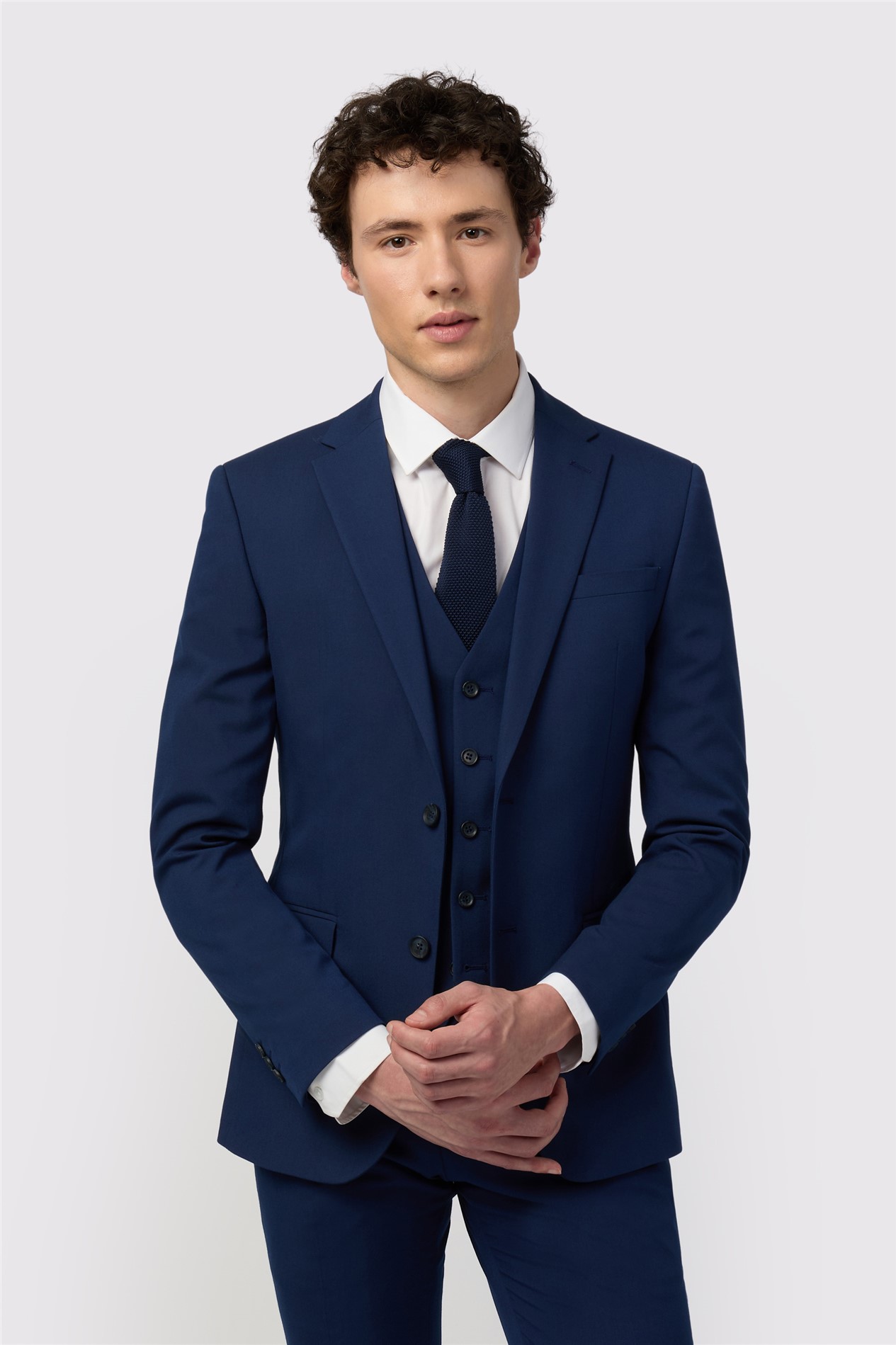 Limehaus Skinny Fit Blue Stretch Jacket