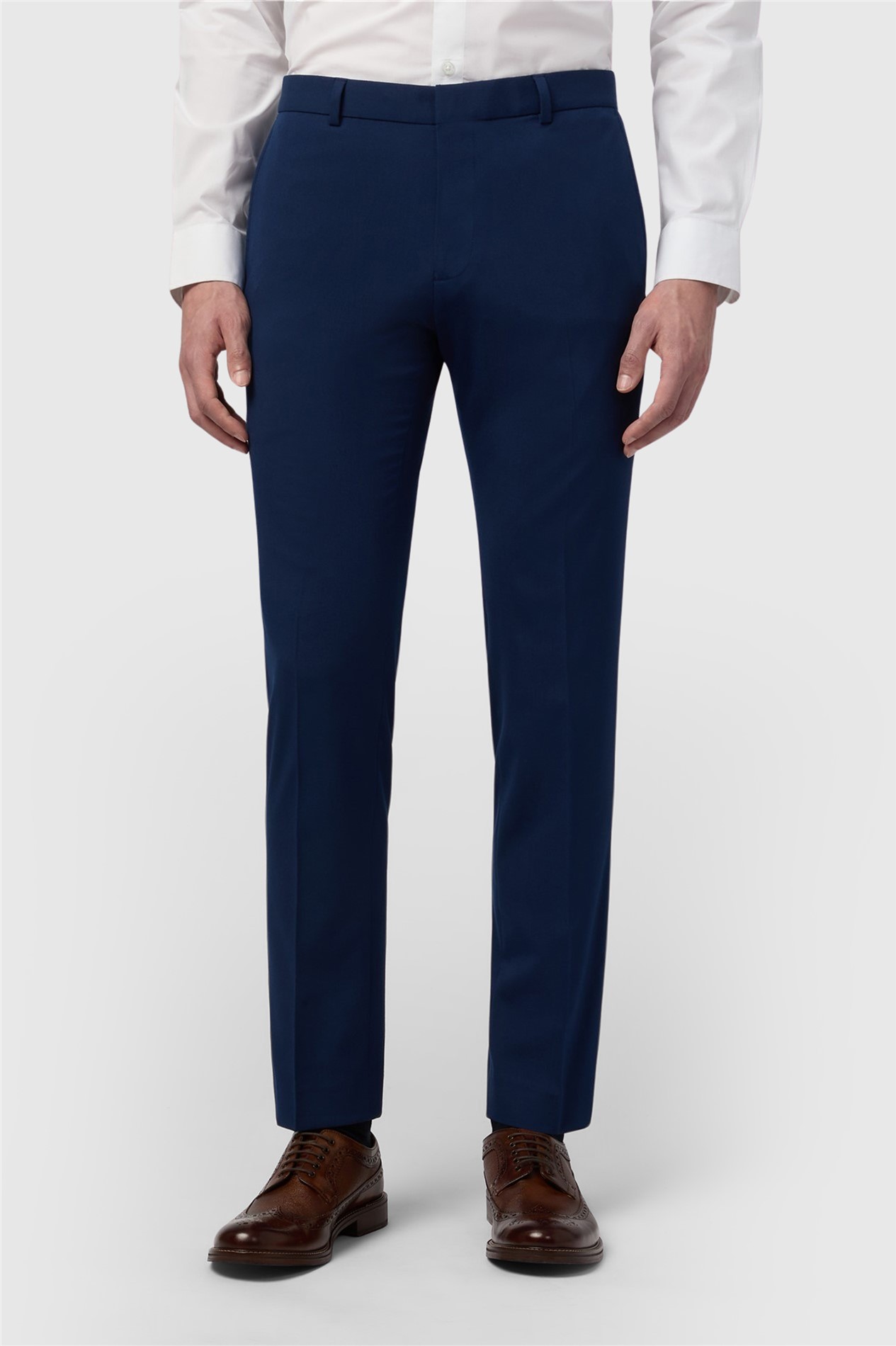 Limehaus Skinny Fit Blue Stretch Trousers