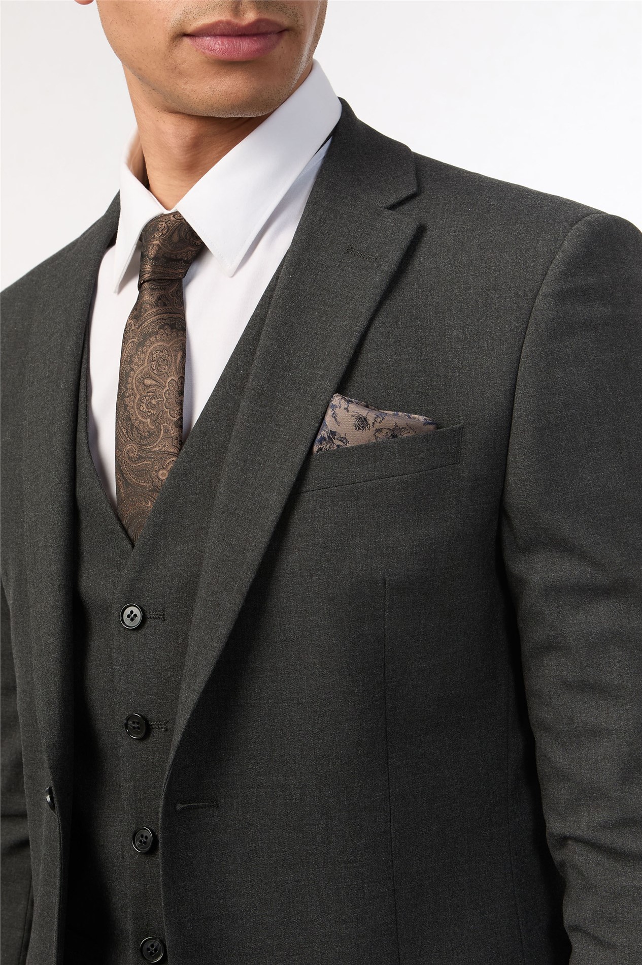 Limehaus Skinny Fit Charcoal Stretch Jacket