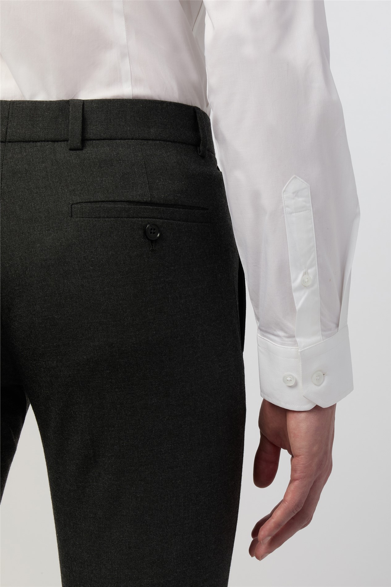 Limehaus Skinny Fit Charcoal Stretch Trouser