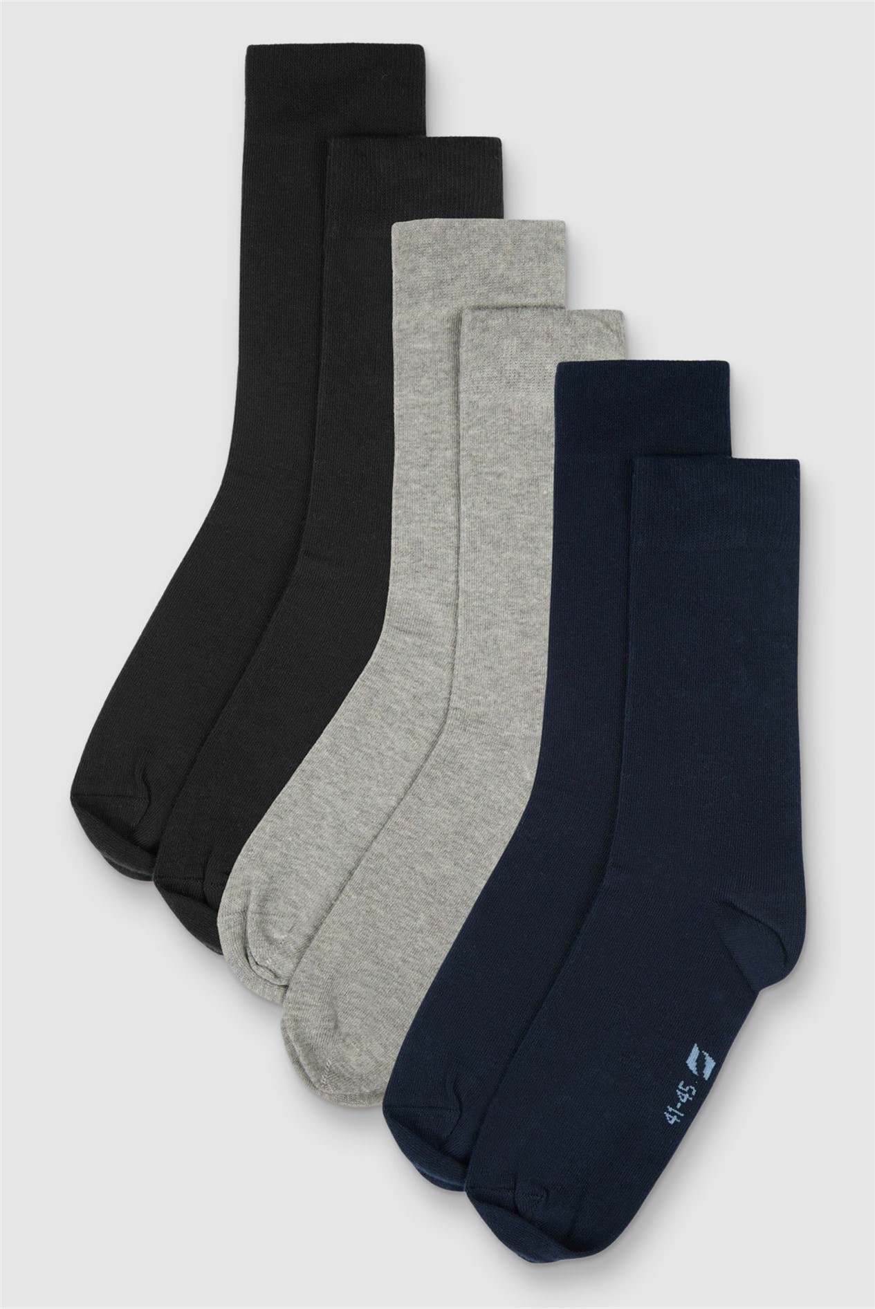Limehaus Black, Navy & Grey Socks Pack of 3