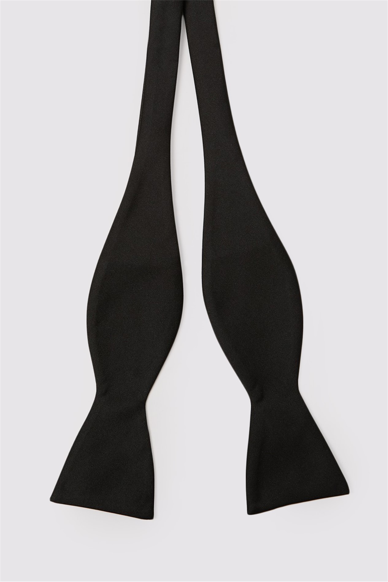 Limehaus Black Satin Self Bow Tie