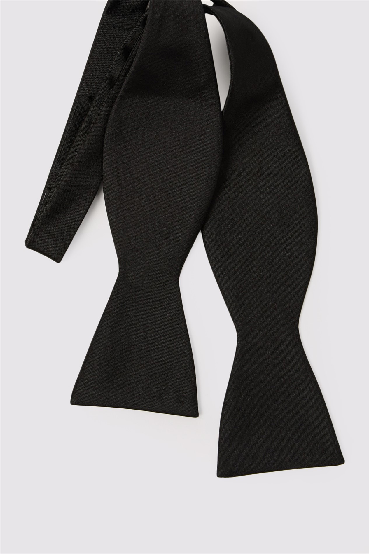 Limehaus Black Satin Self Bow Tie