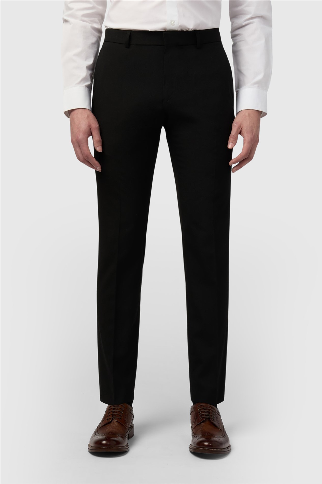 Limehaus Skinny Fit Black Stretch Trousers