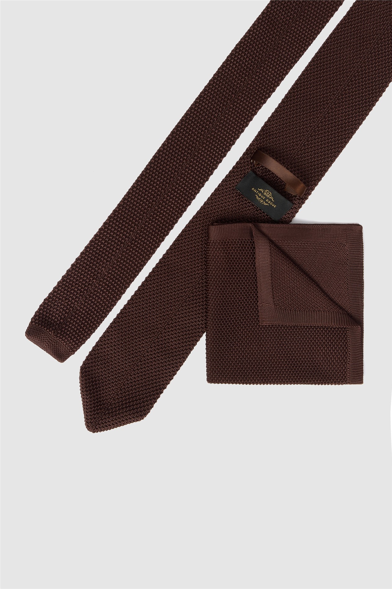 Antique Rogue Chocolate Knitted Tie