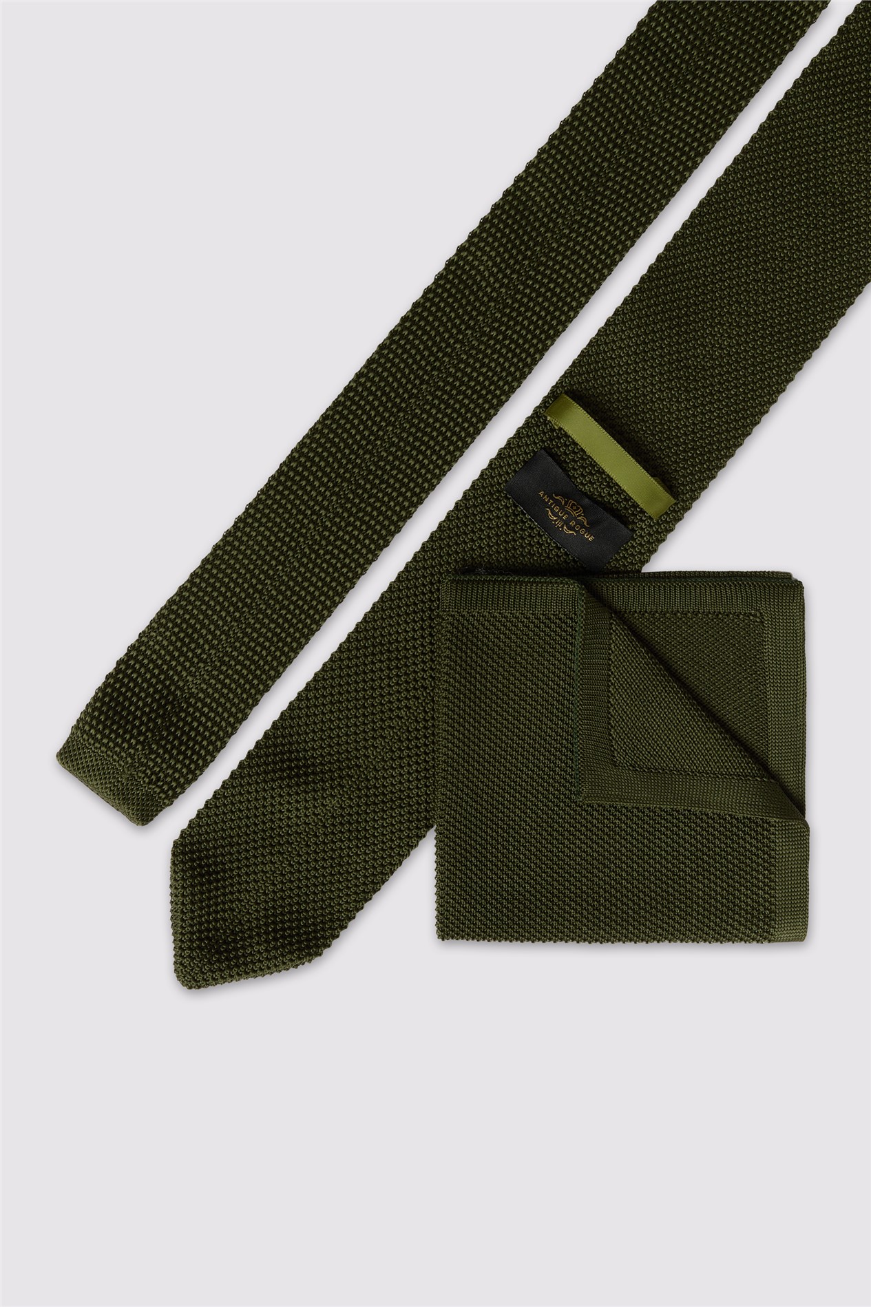 Antique Rogue Khaki Knitted Tie