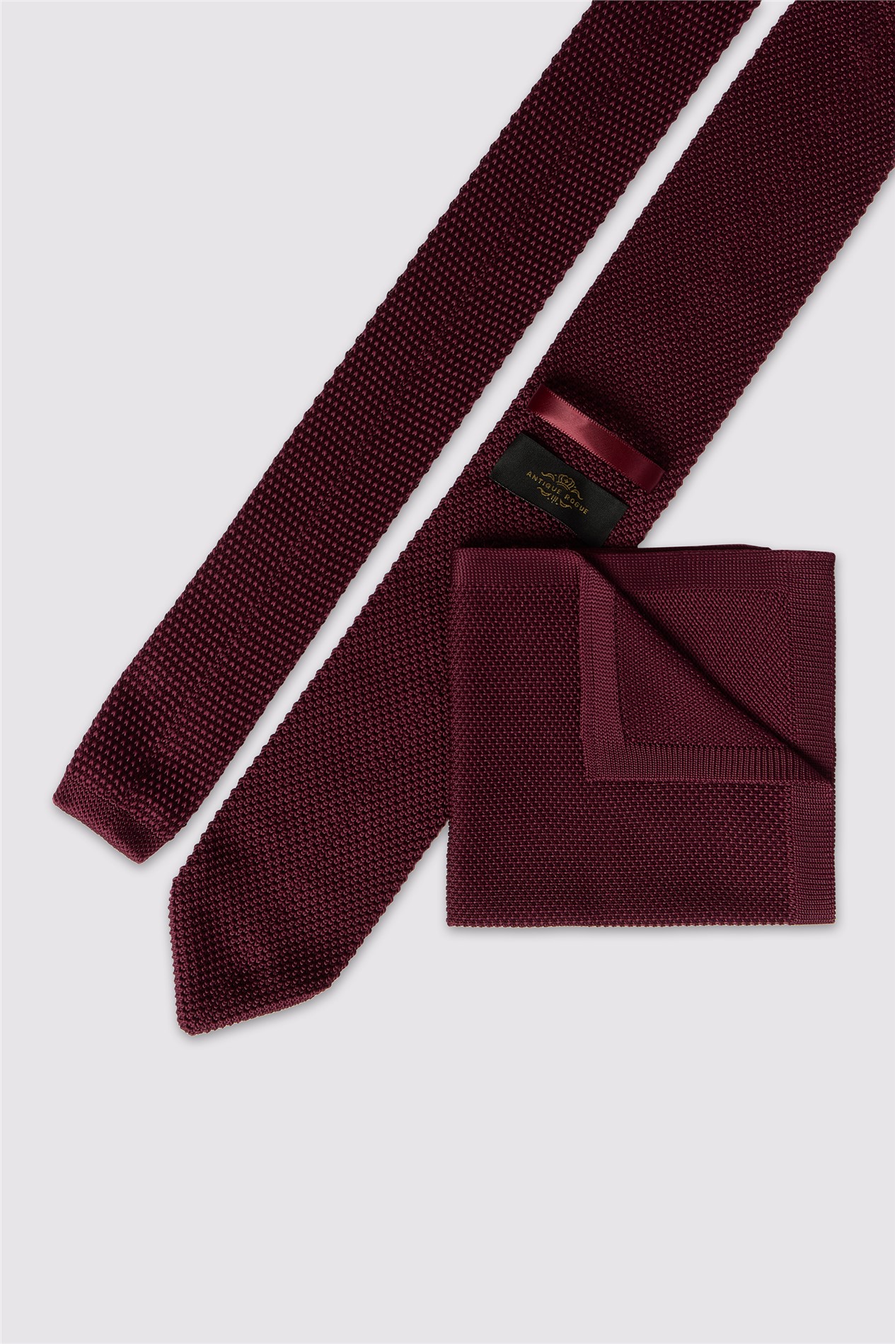 Antique Rogue Mulberry Knitted Tie
