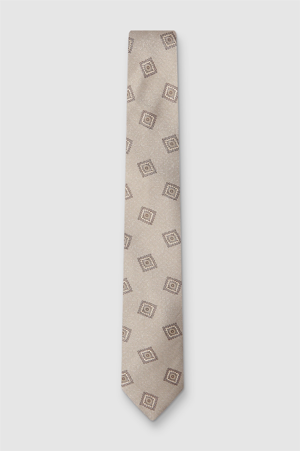 Alexandre Champagne Medallion Silk Tie
