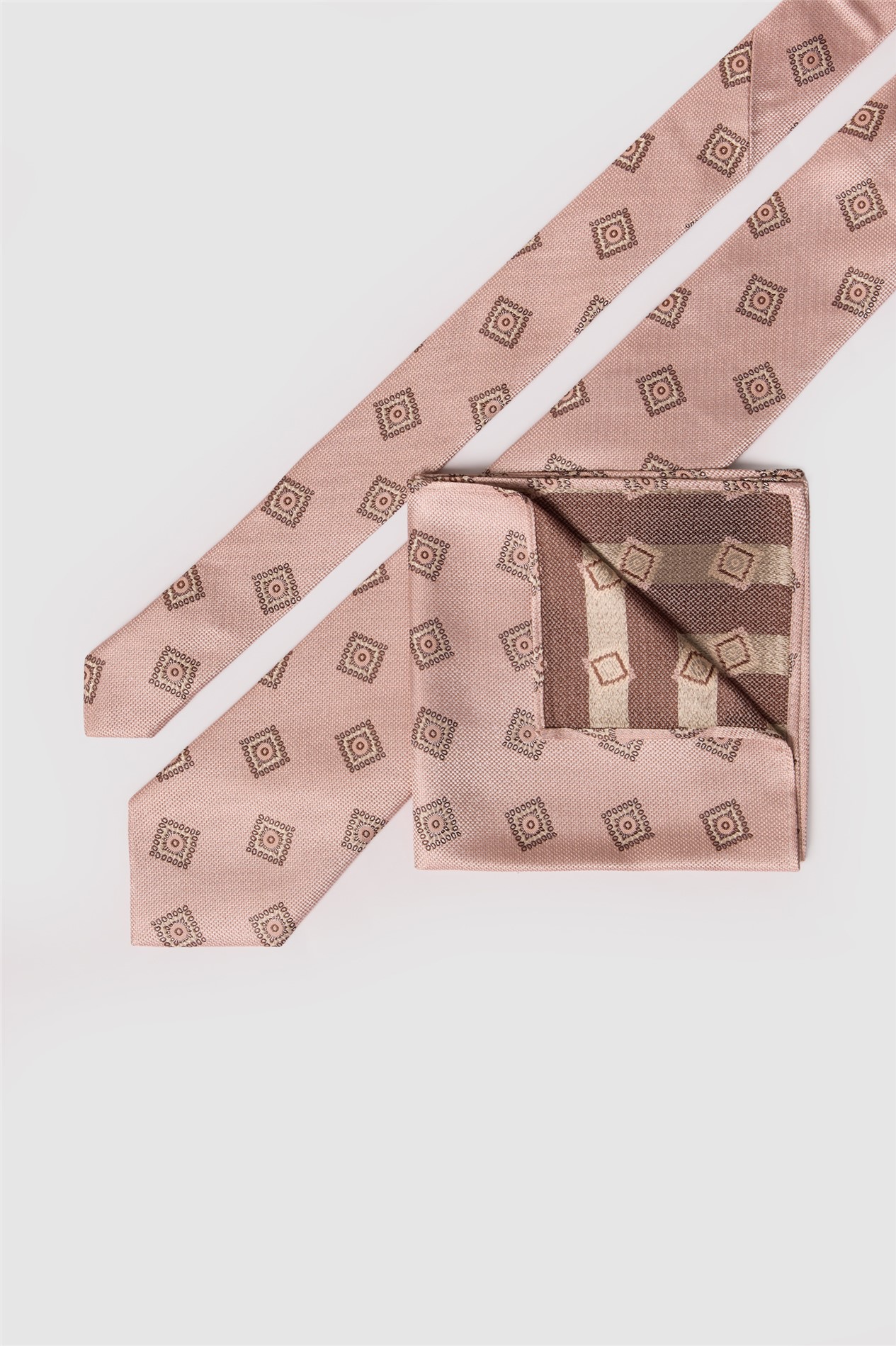 Alexandre Pink Medallion Silk Tie