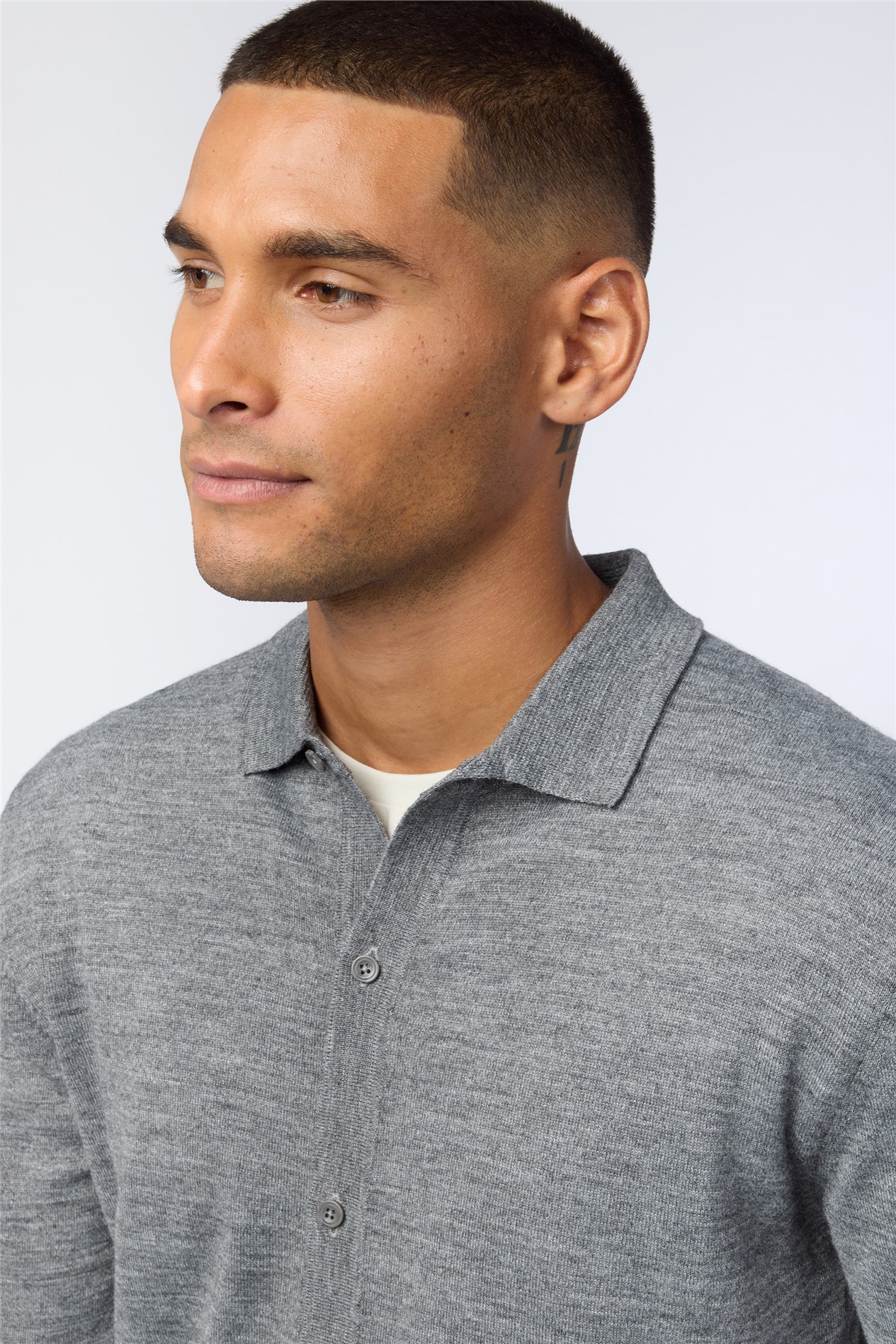 Melka Grey Knitted Shirt