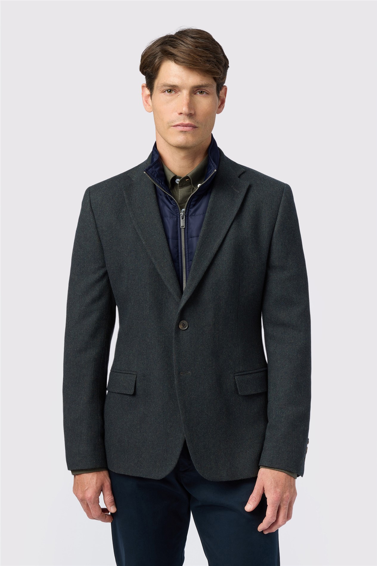 Melka Green Blazer with Gilet Insert
