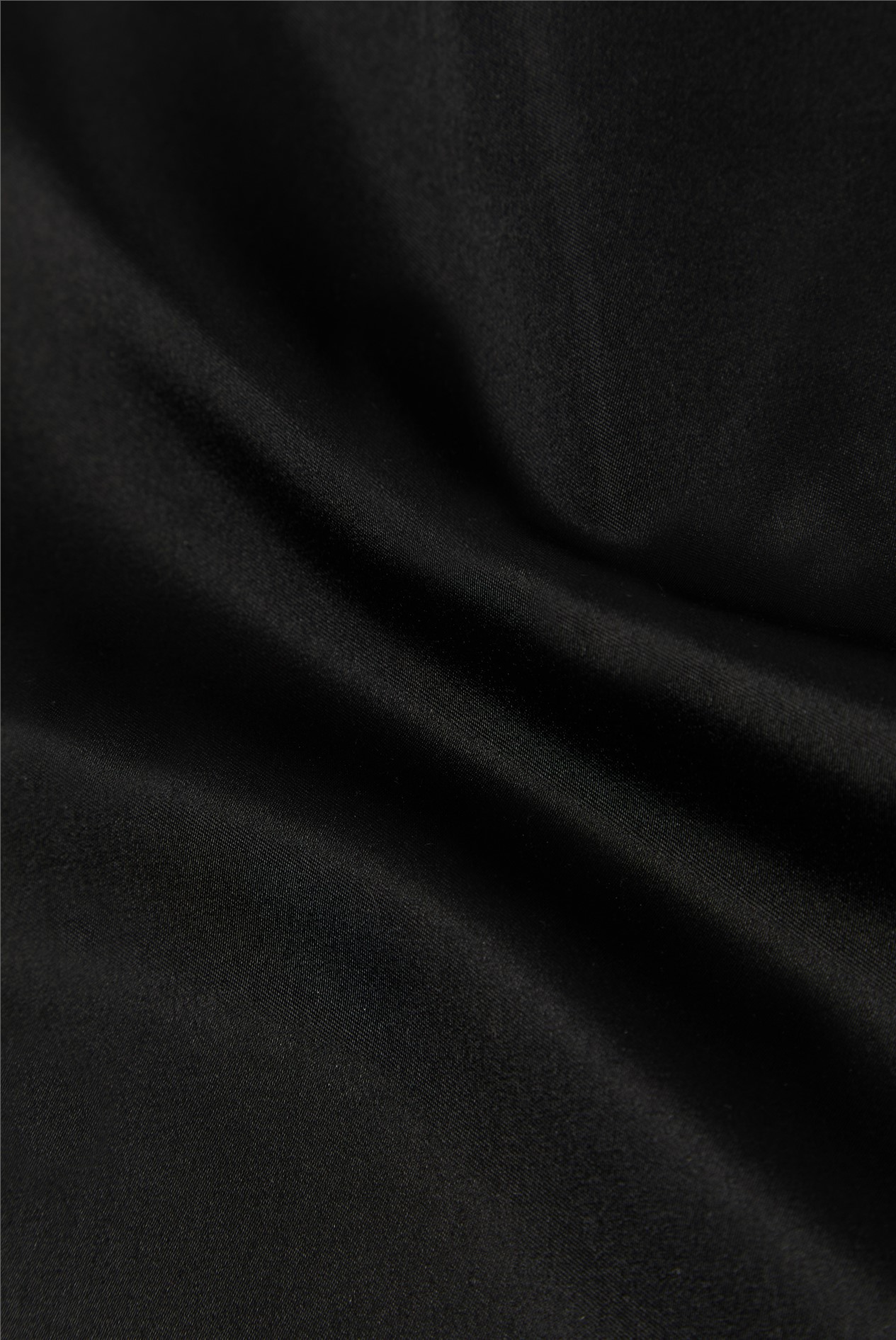 Alexandre Black Silk Pocket Square