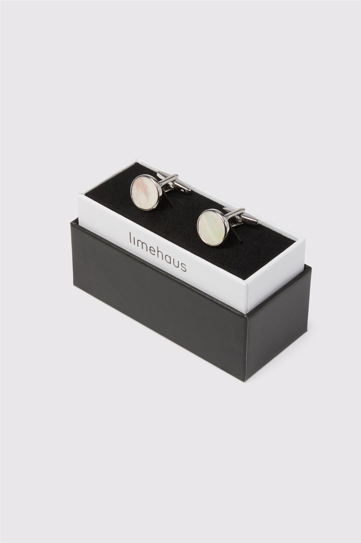  Silver Mother of Pearl Cufflinks